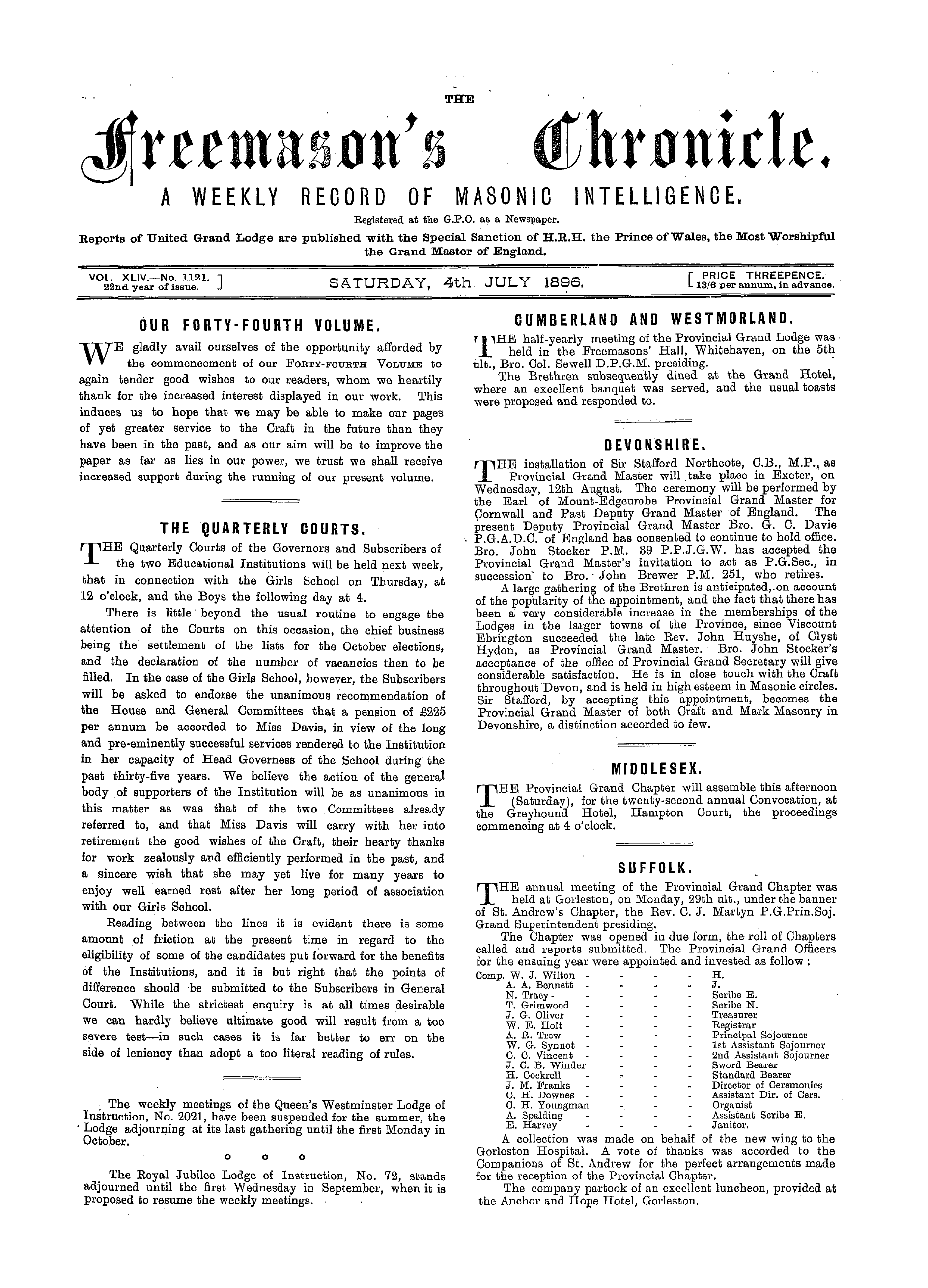 The Freemason's Chronicle