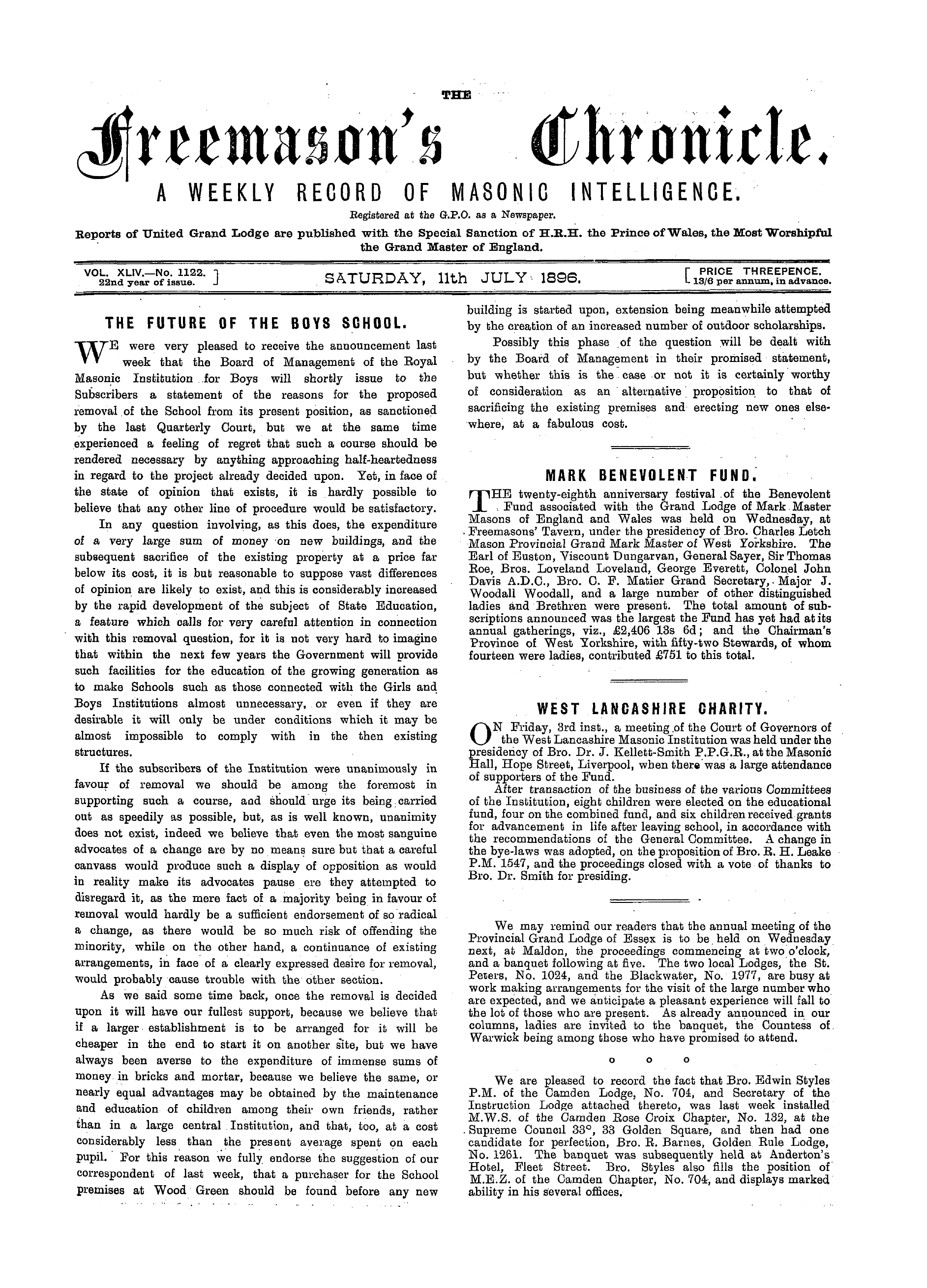 The Freemason's Chronicle