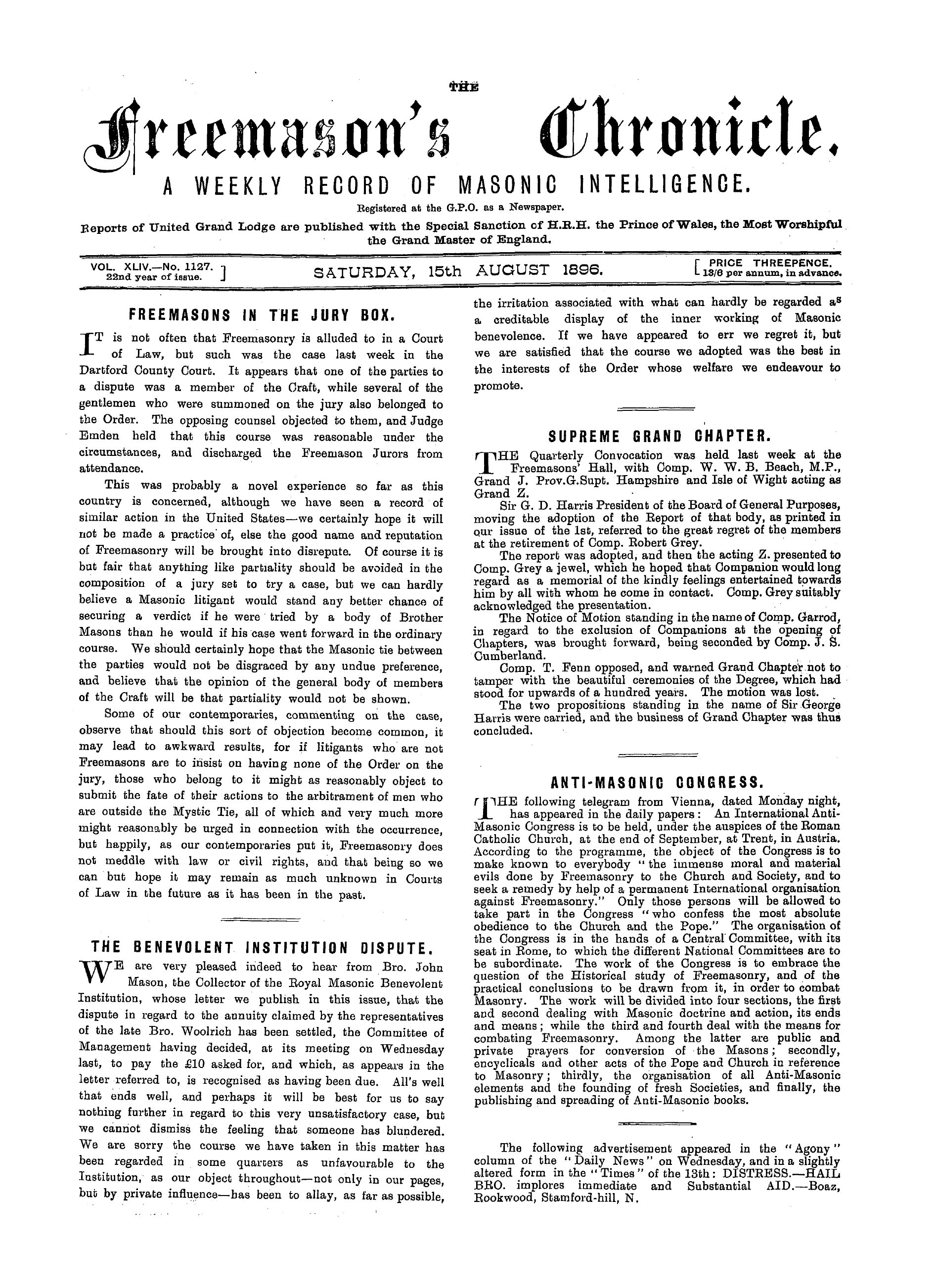 The Freemason's Chronicle