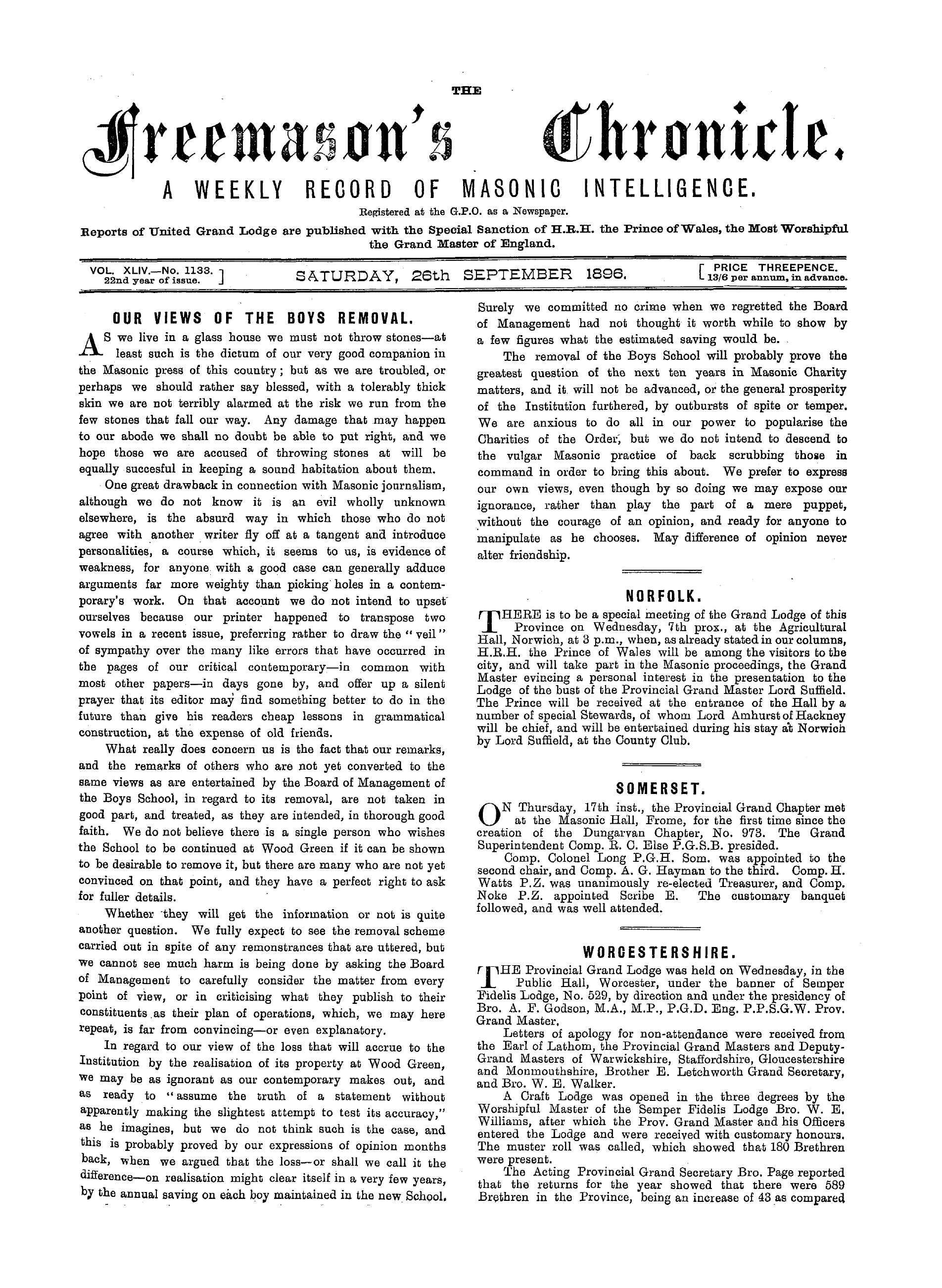 The Freemason's Chronicle