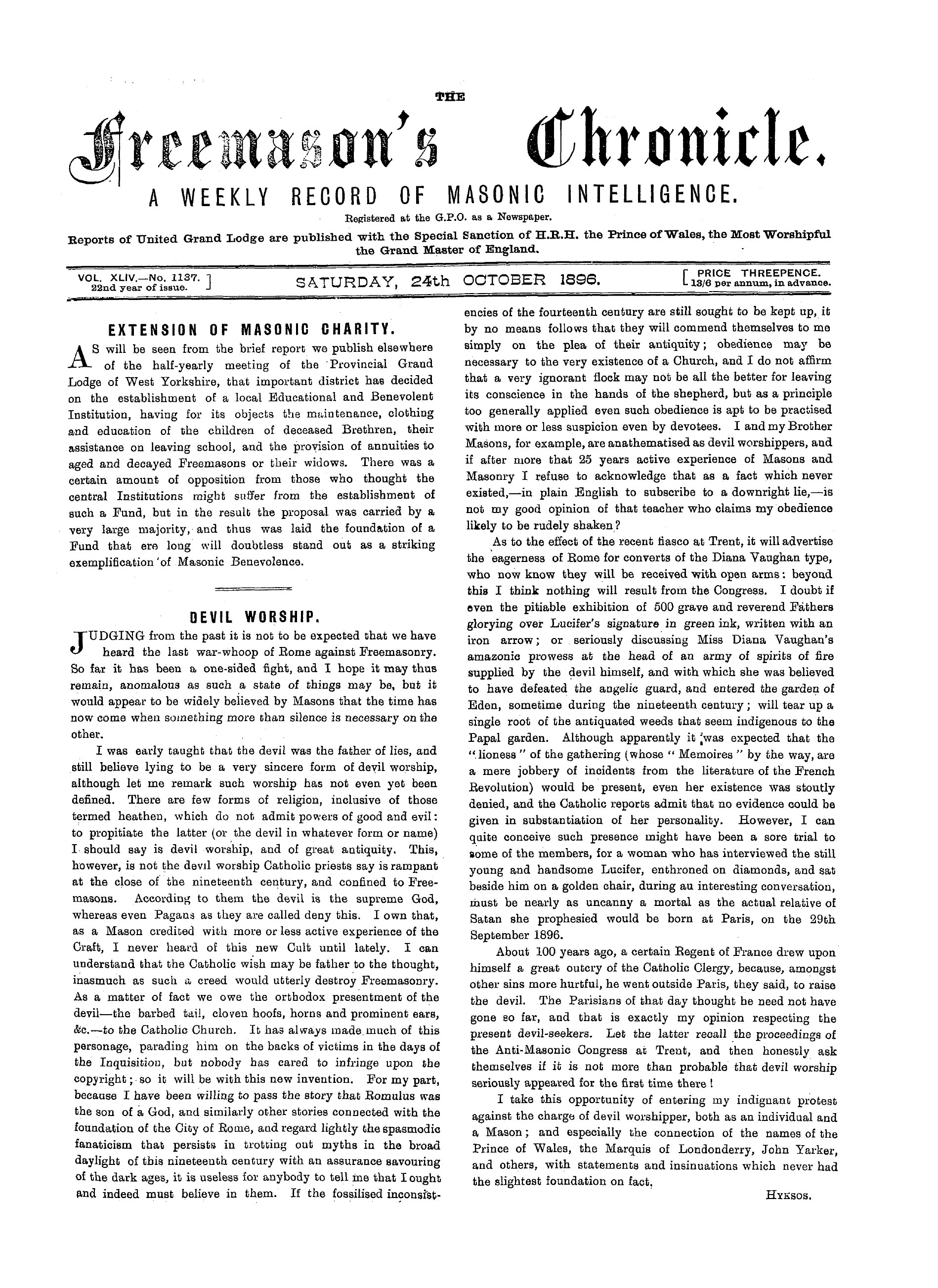 The Freemason's Chronicle