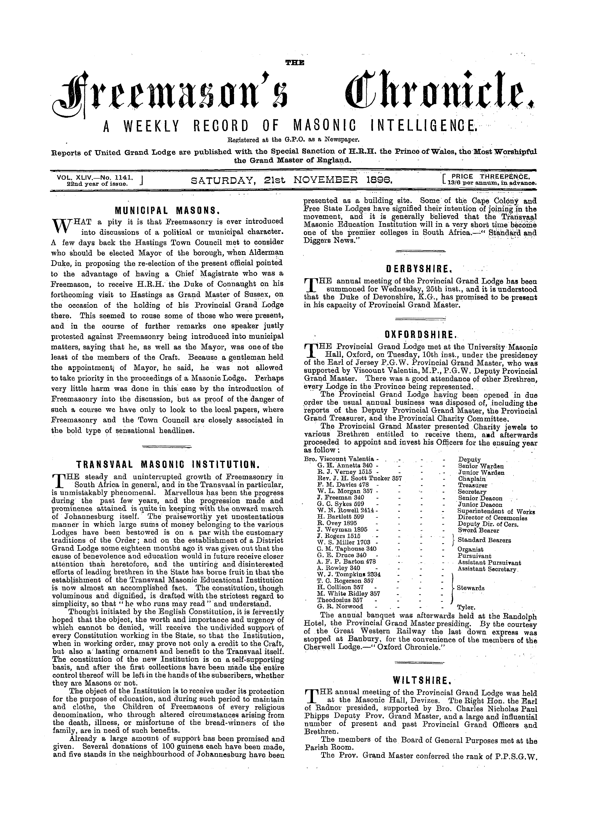 The Freemason's Chronicle