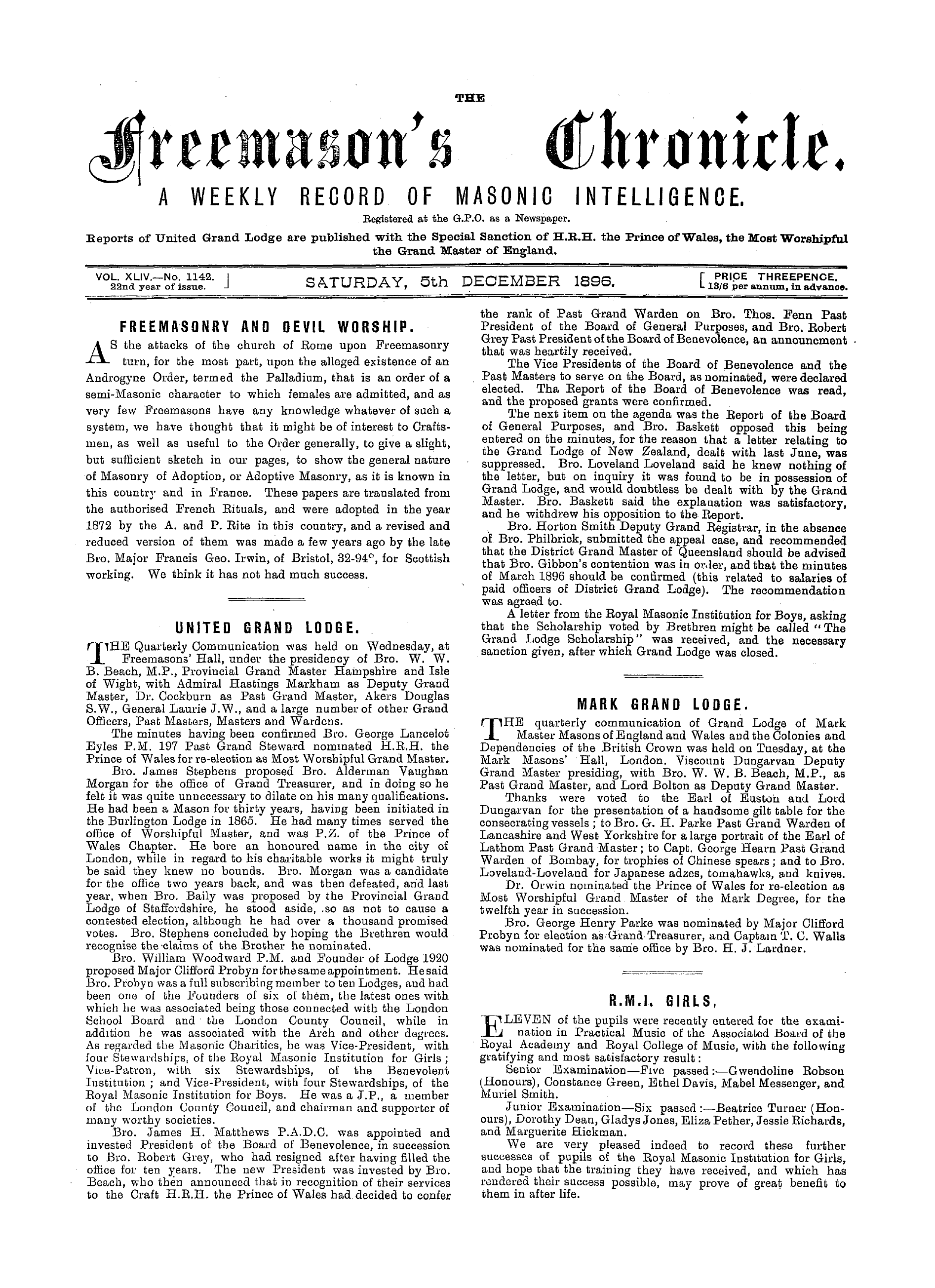 The Freemason's Chronicle