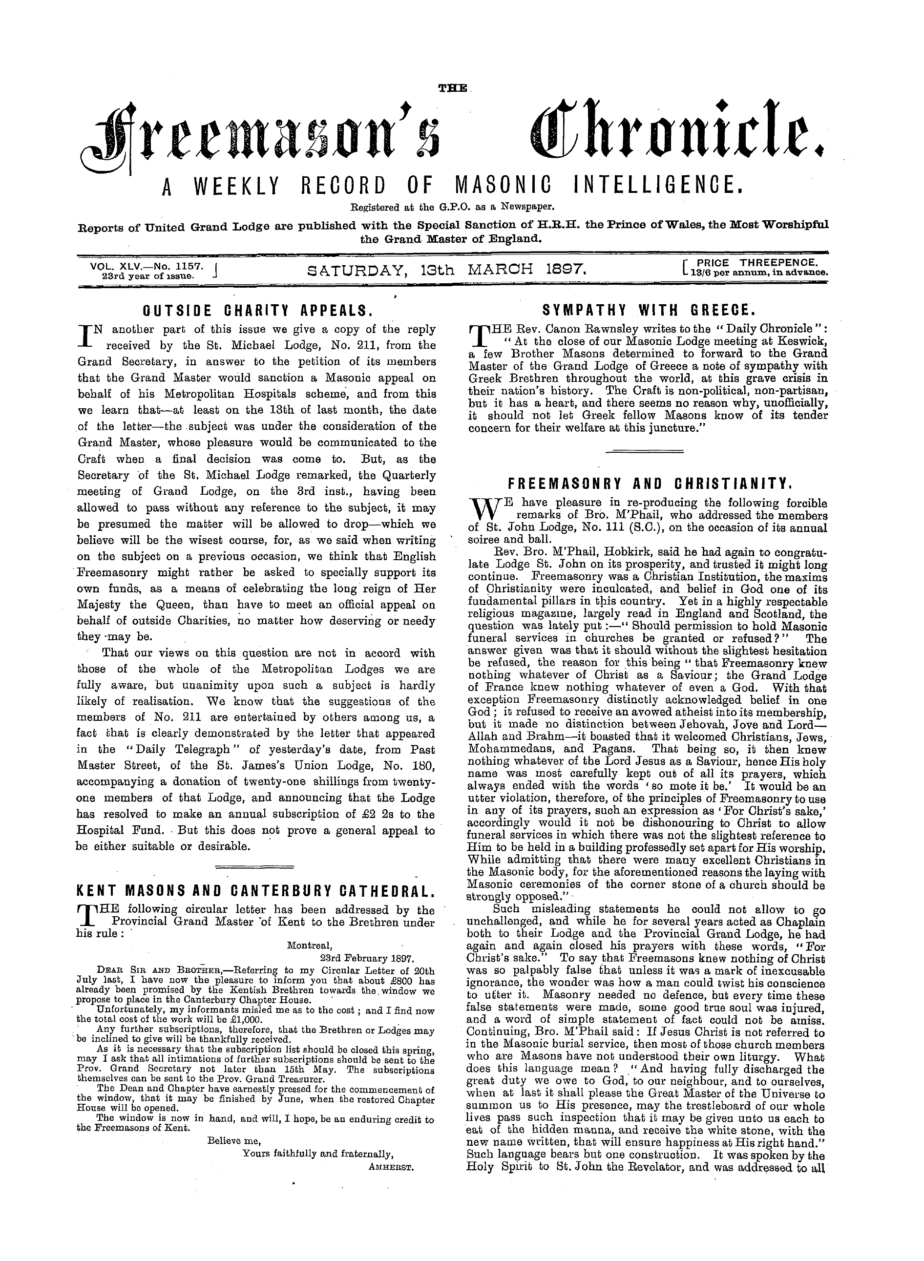 The Freemason's Chronicle