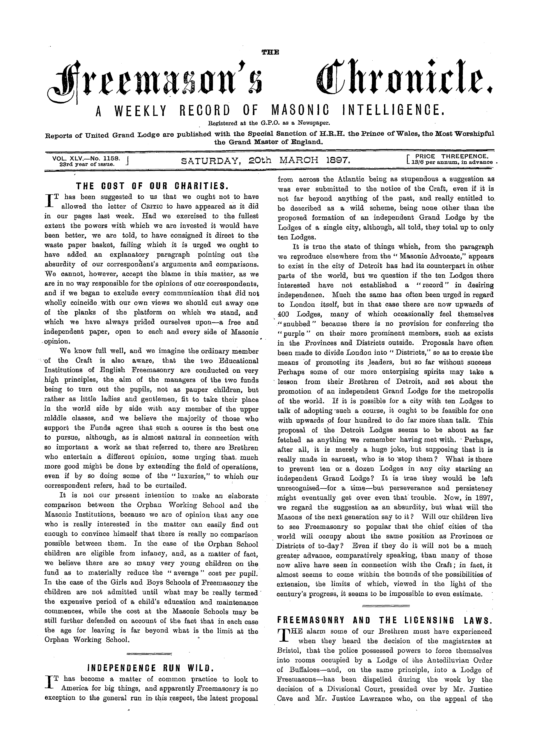 The Freemason's Chronicle