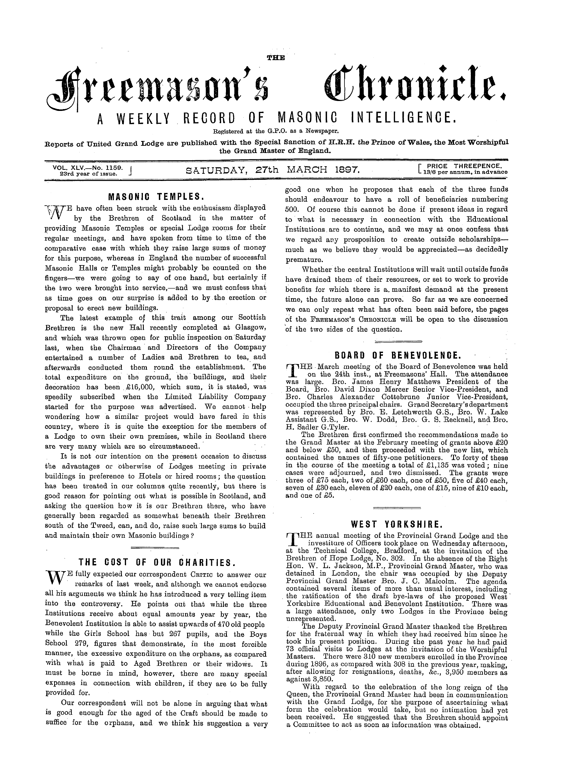The Freemason's Chronicle