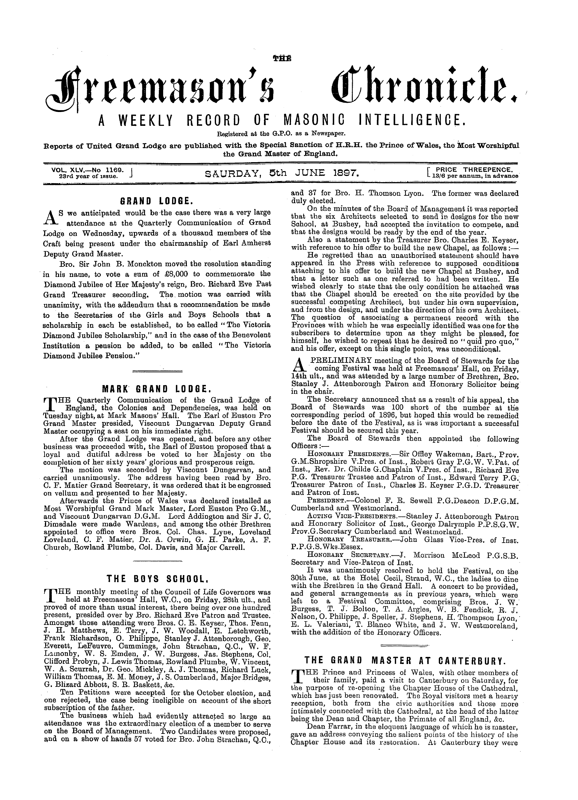 The Freemason's Chronicle
