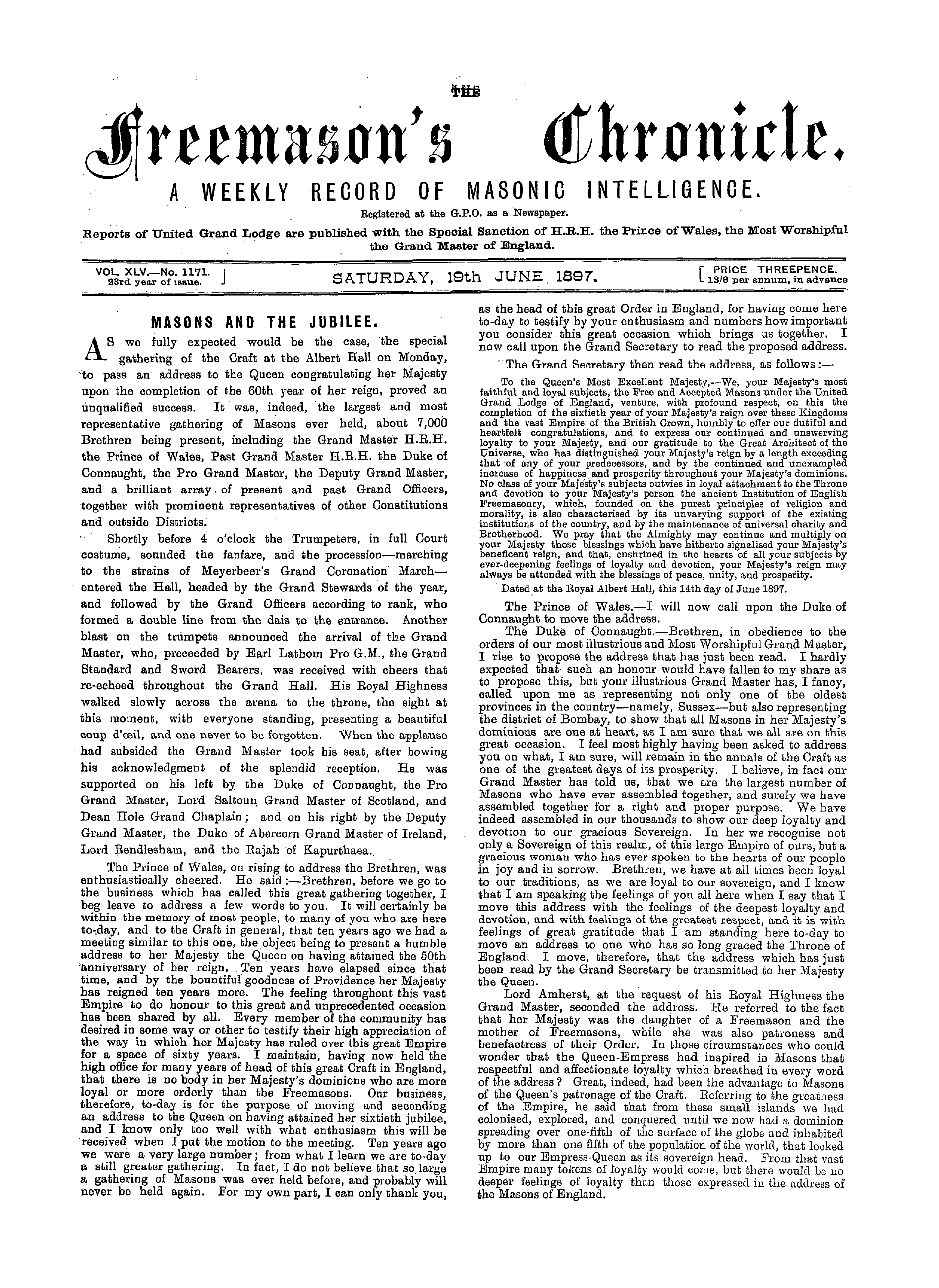 The Freemason's Chronicle