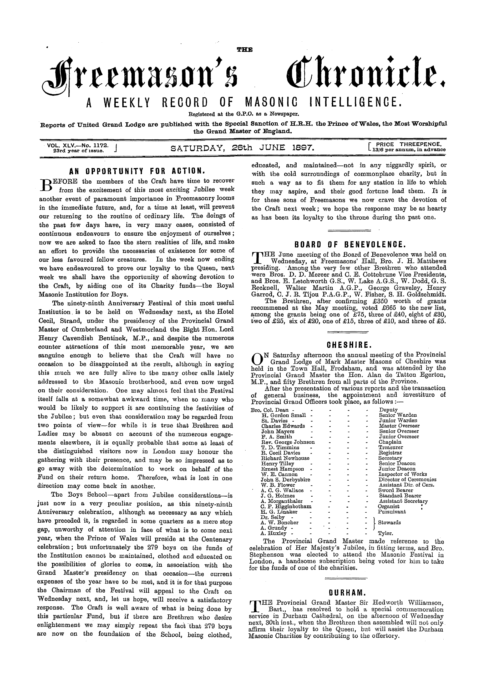 The Freemason's Chronicle