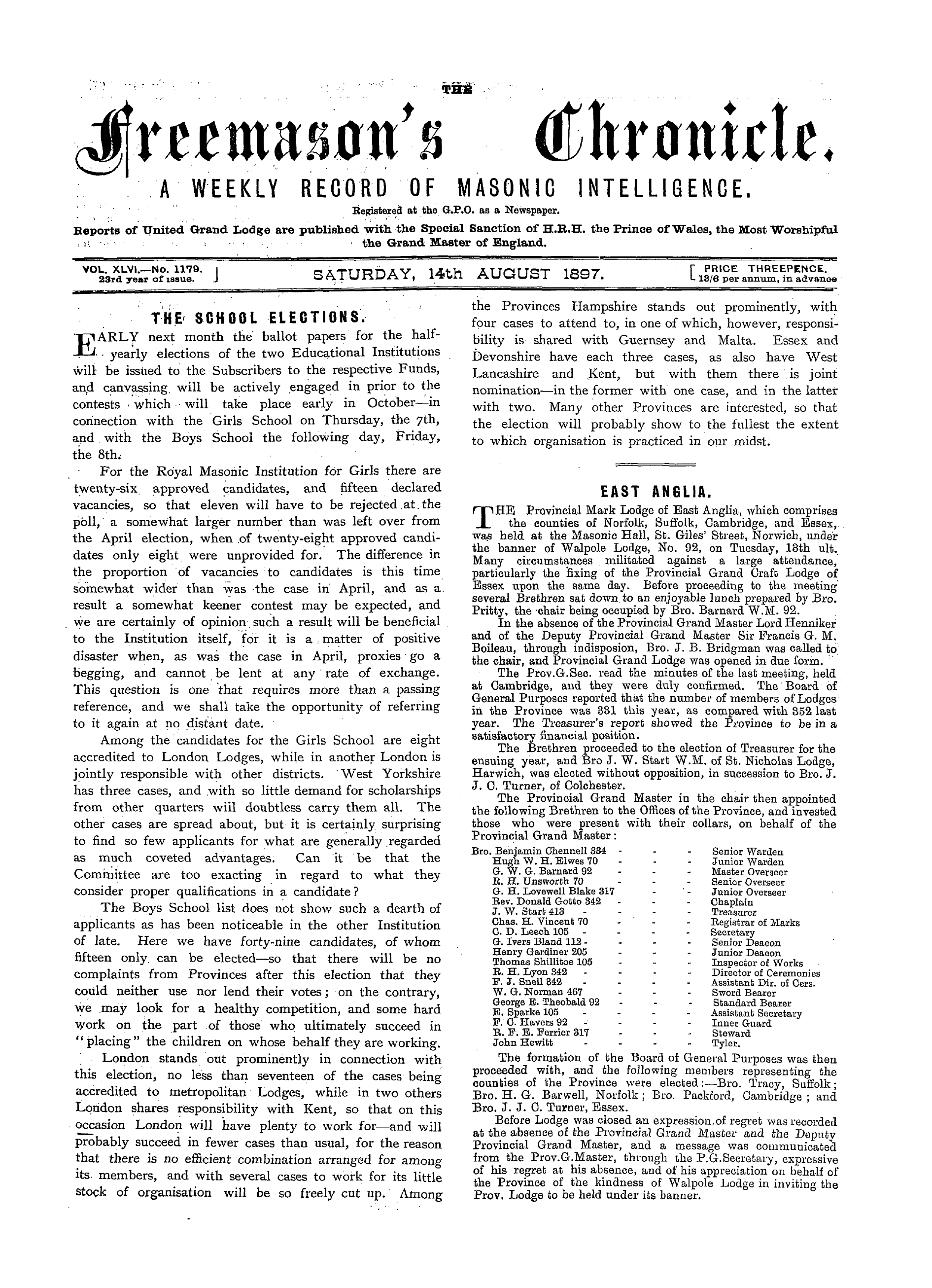 The Freemason's Chronicle