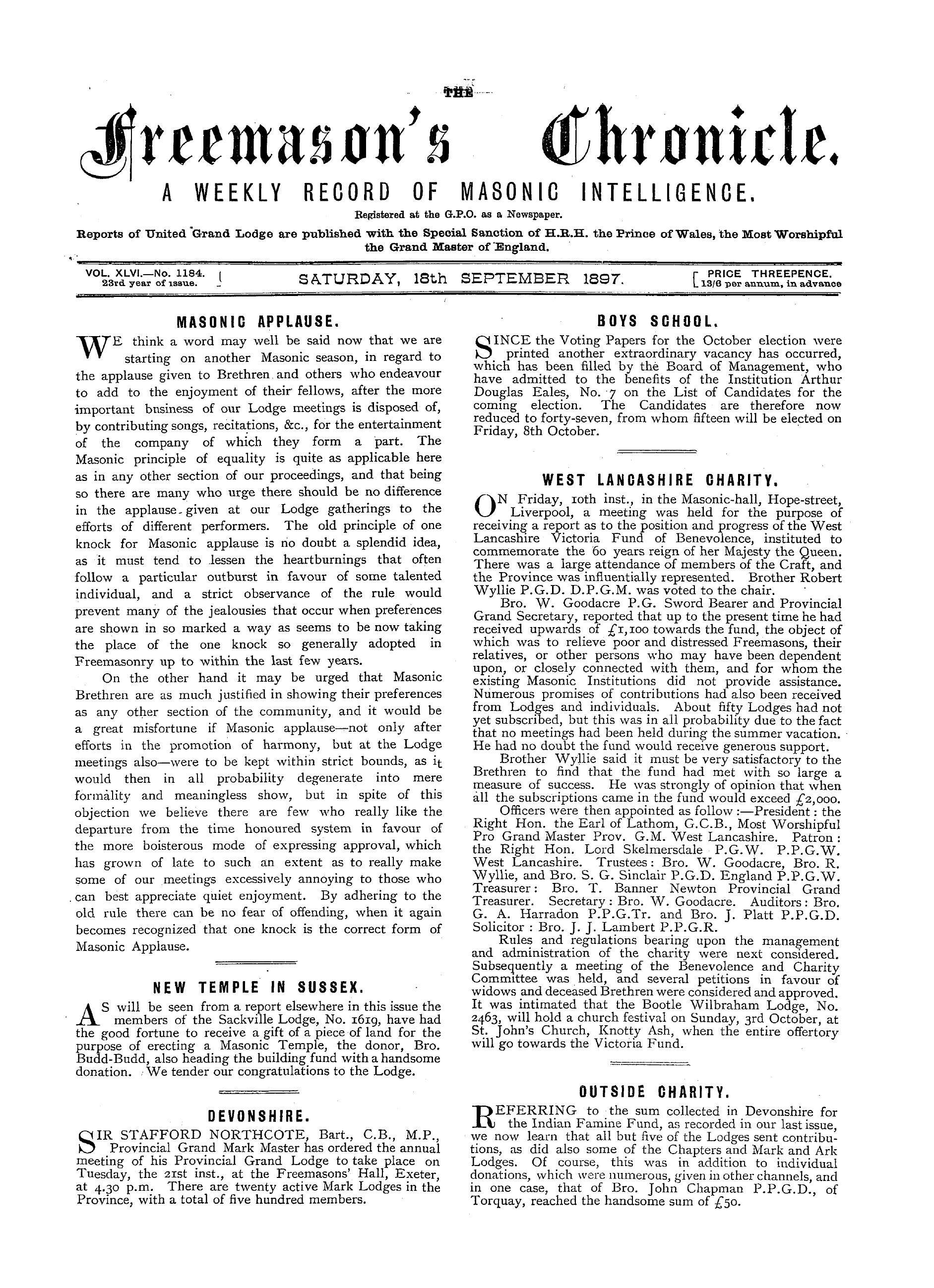The Freemason's Chronicle