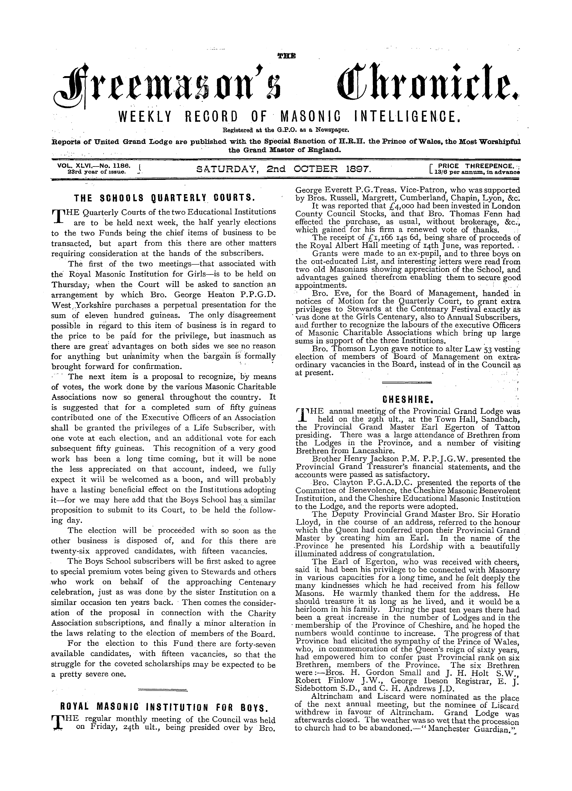The Freemason's Chronicle