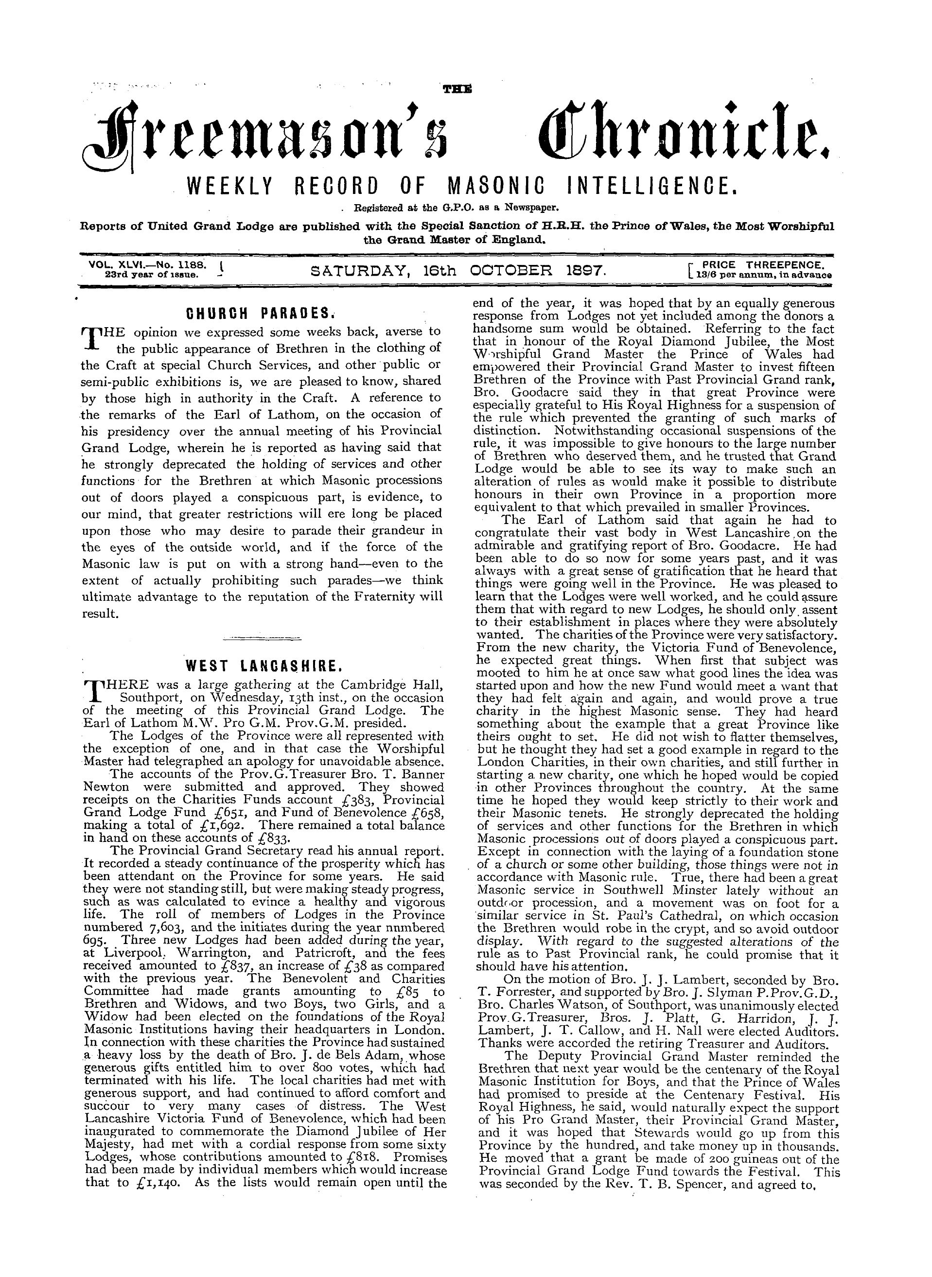 The Freemason's Chronicle
