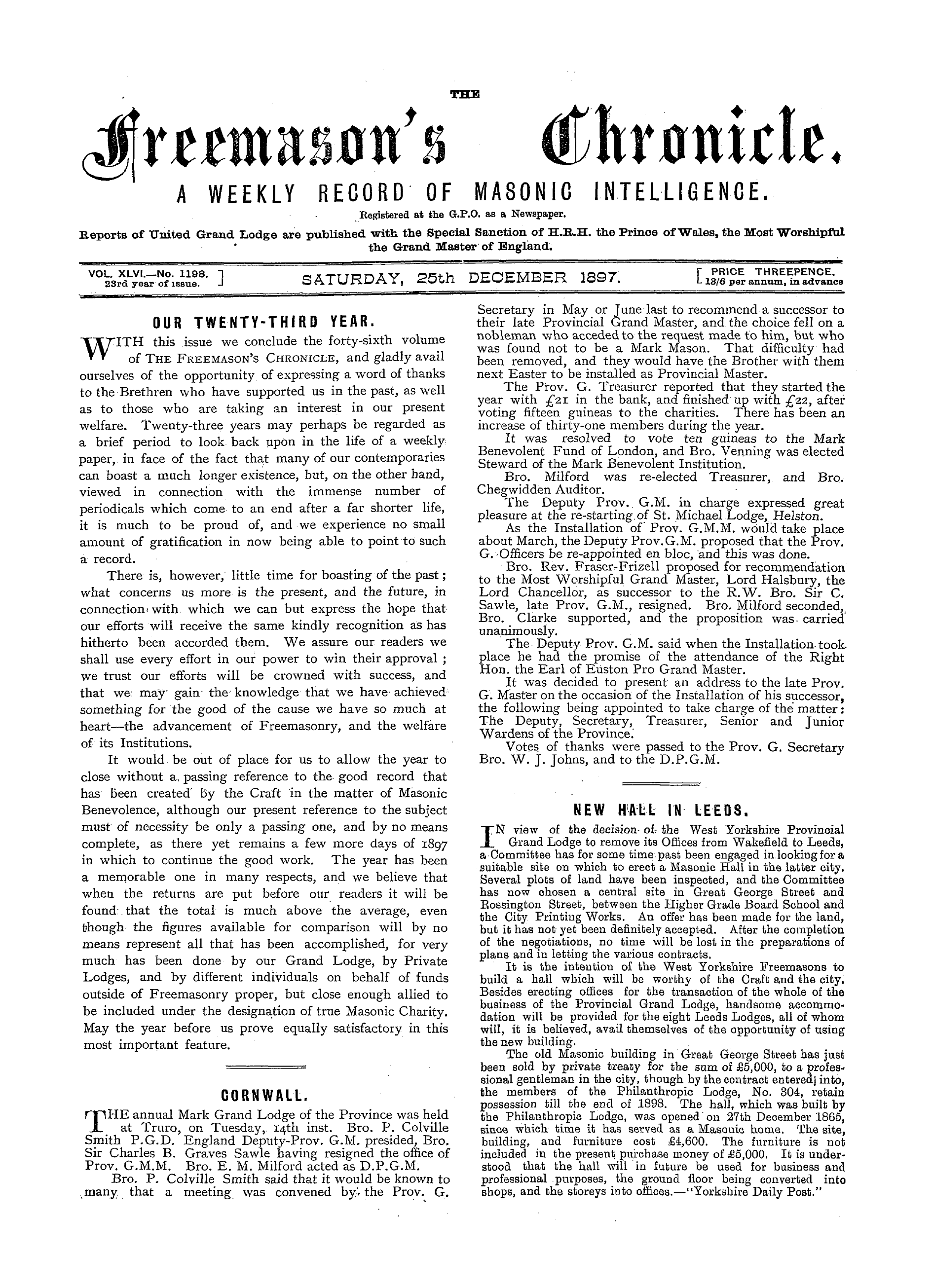 The Freemason's Chronicle