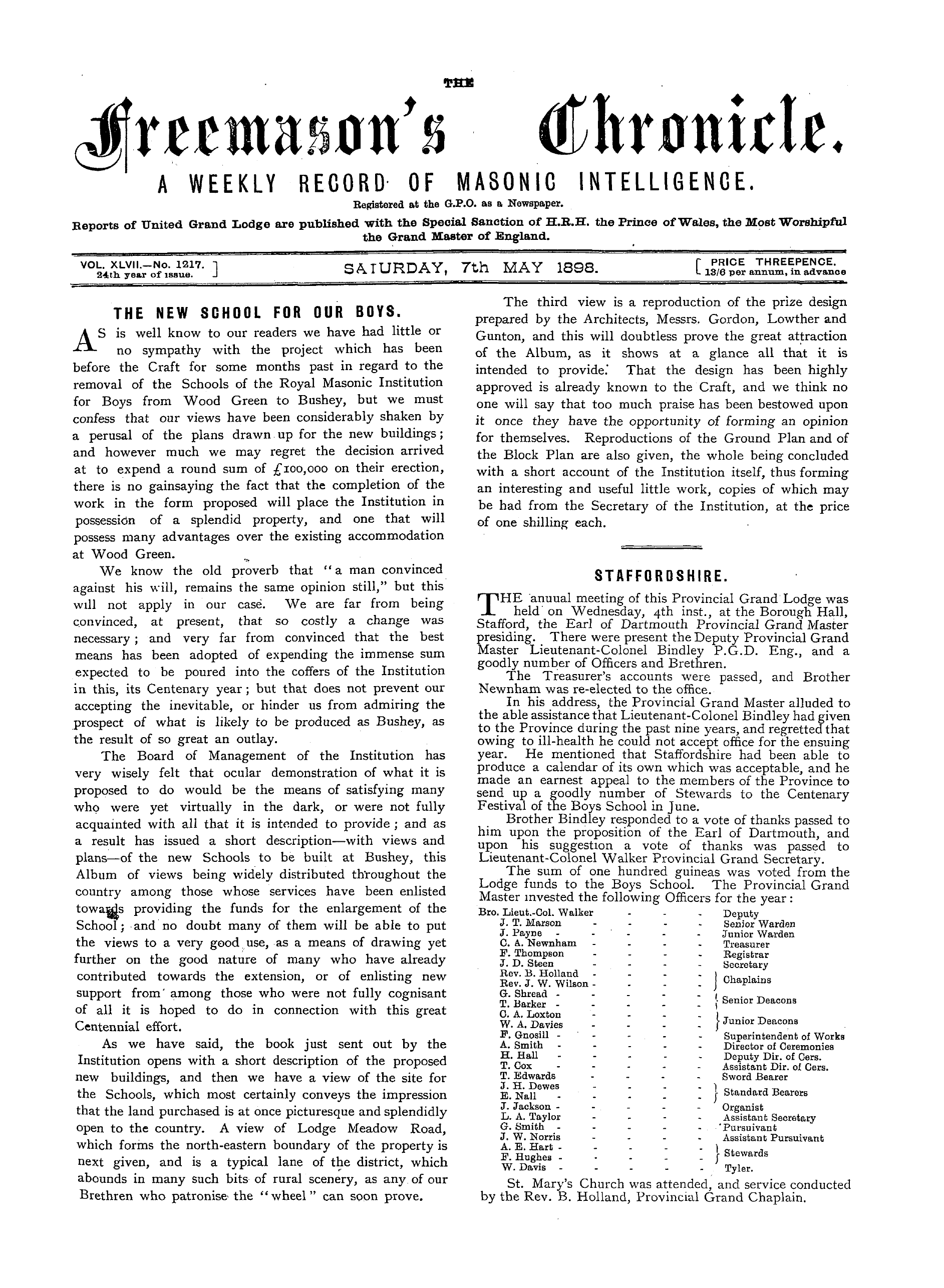 The Freemason's Chronicle
