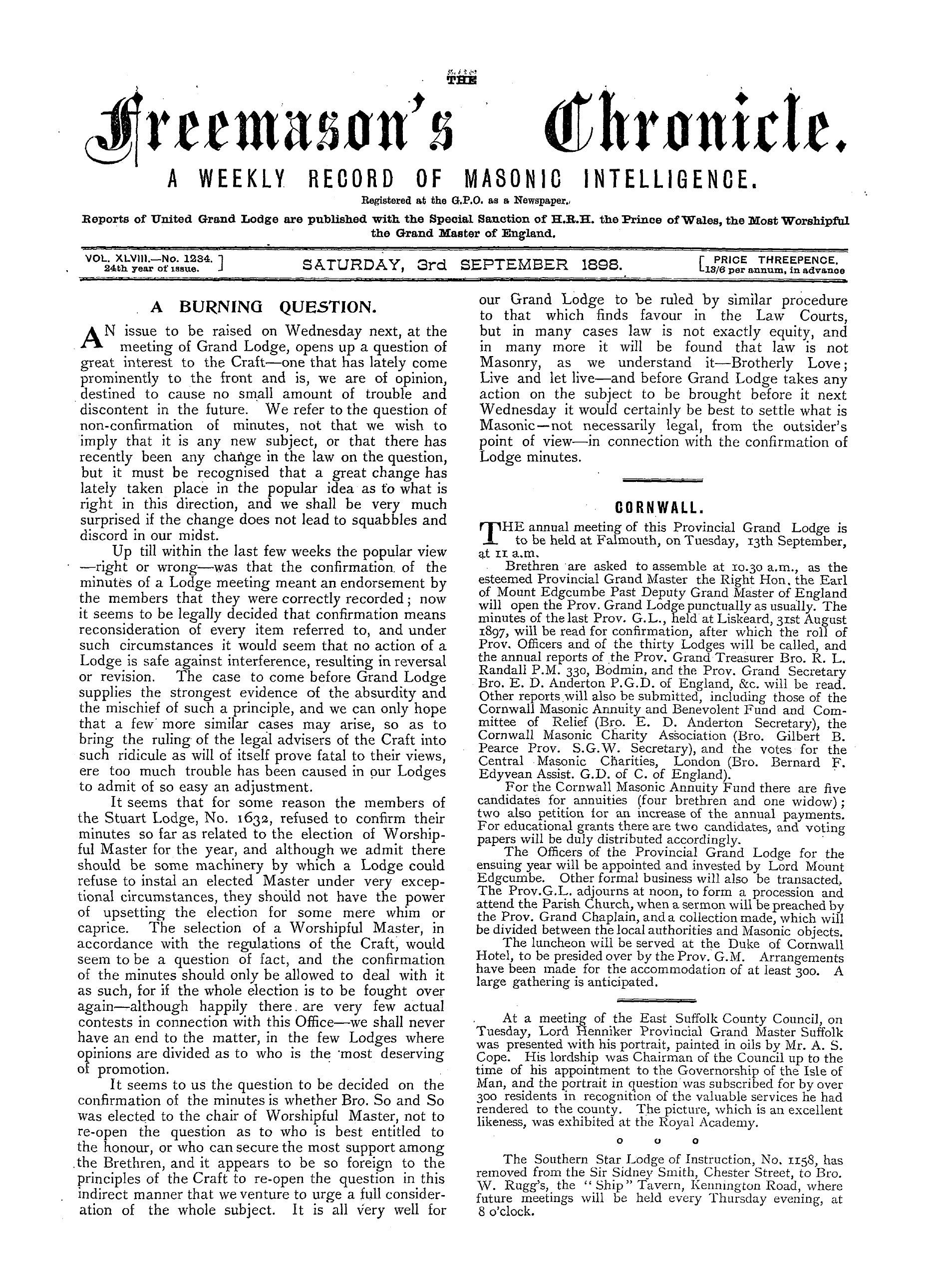 The Freemason's Chronicle