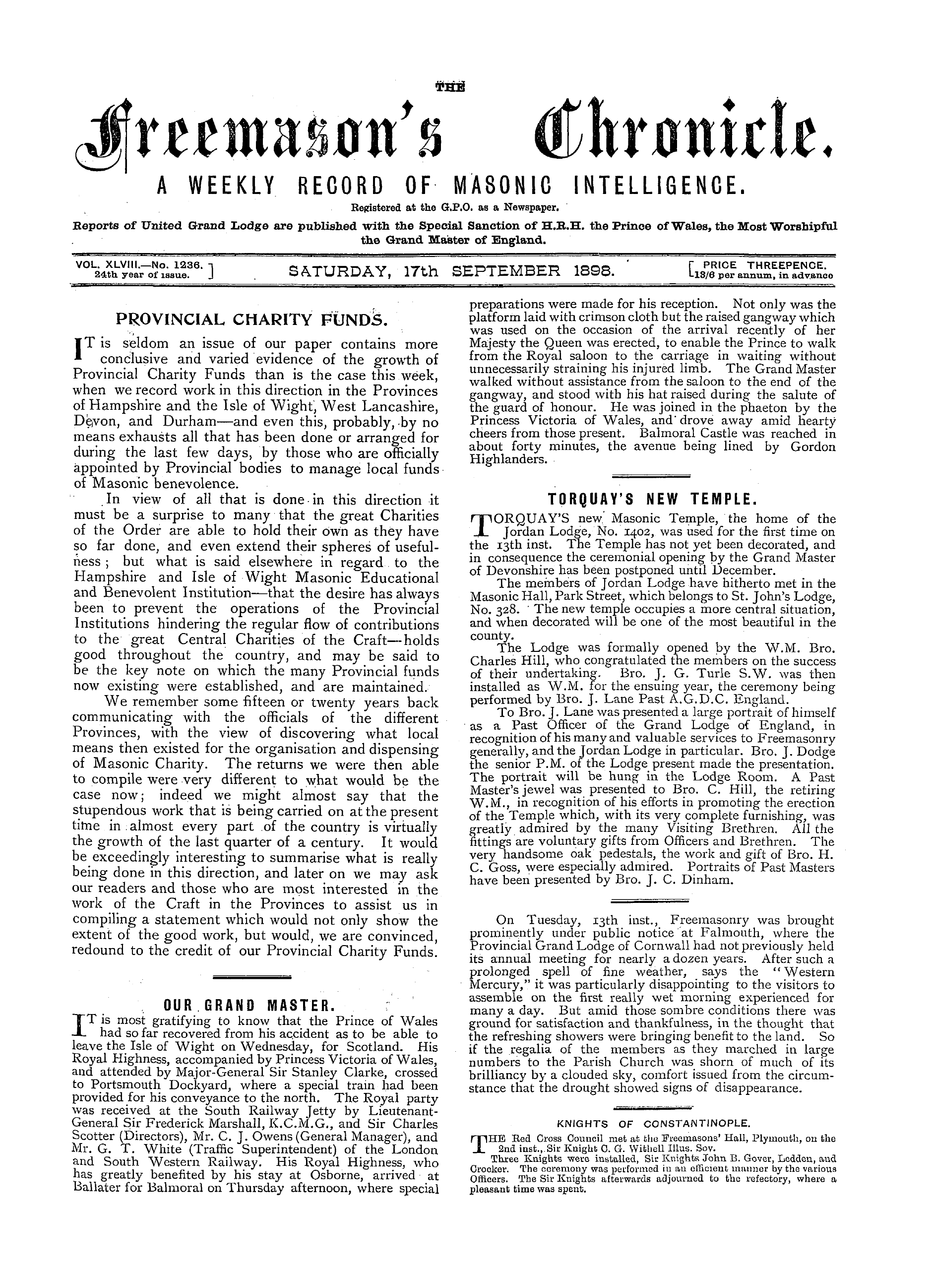 The Freemason's Chronicle