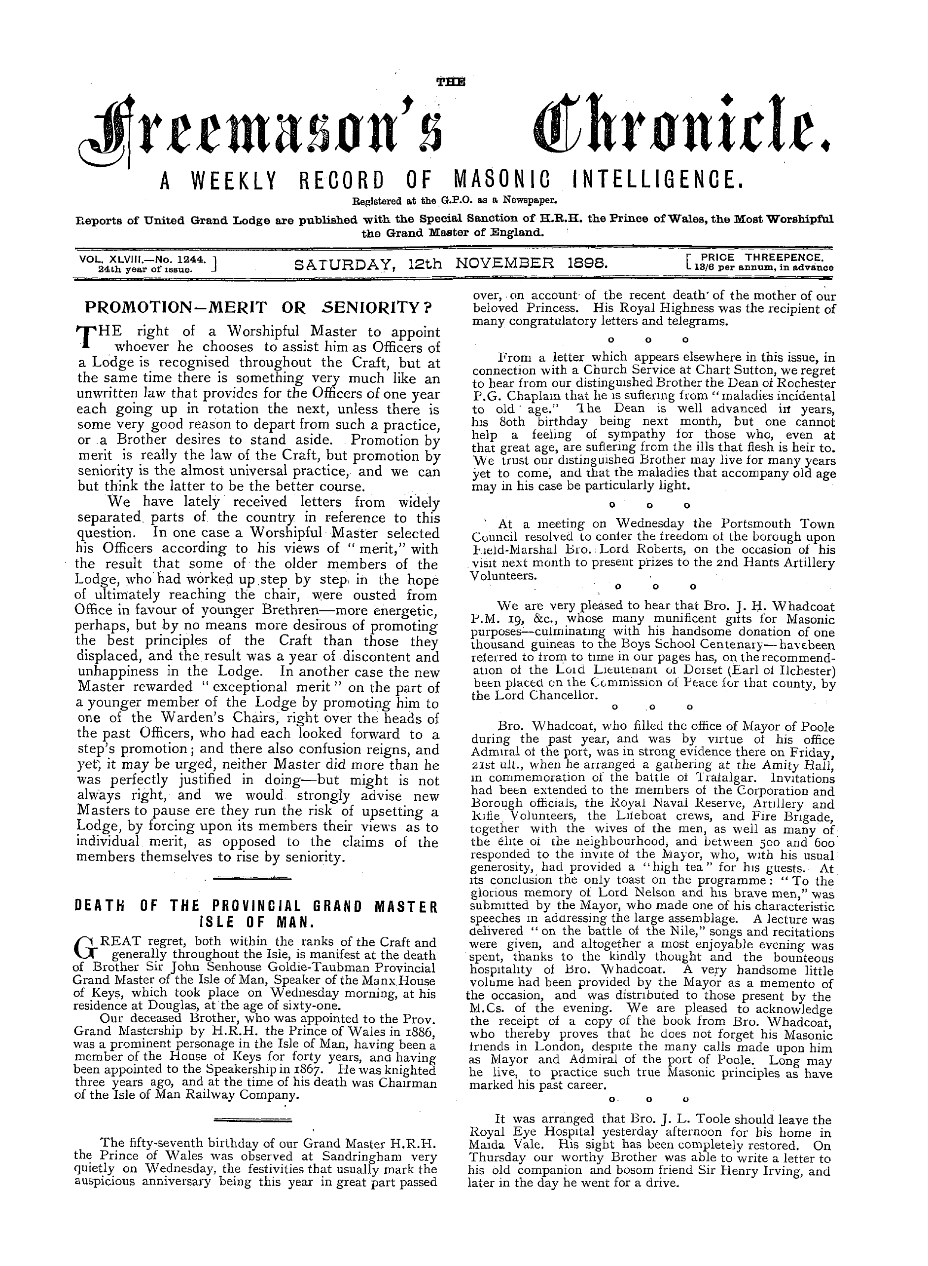 The Freemason's Chronicle