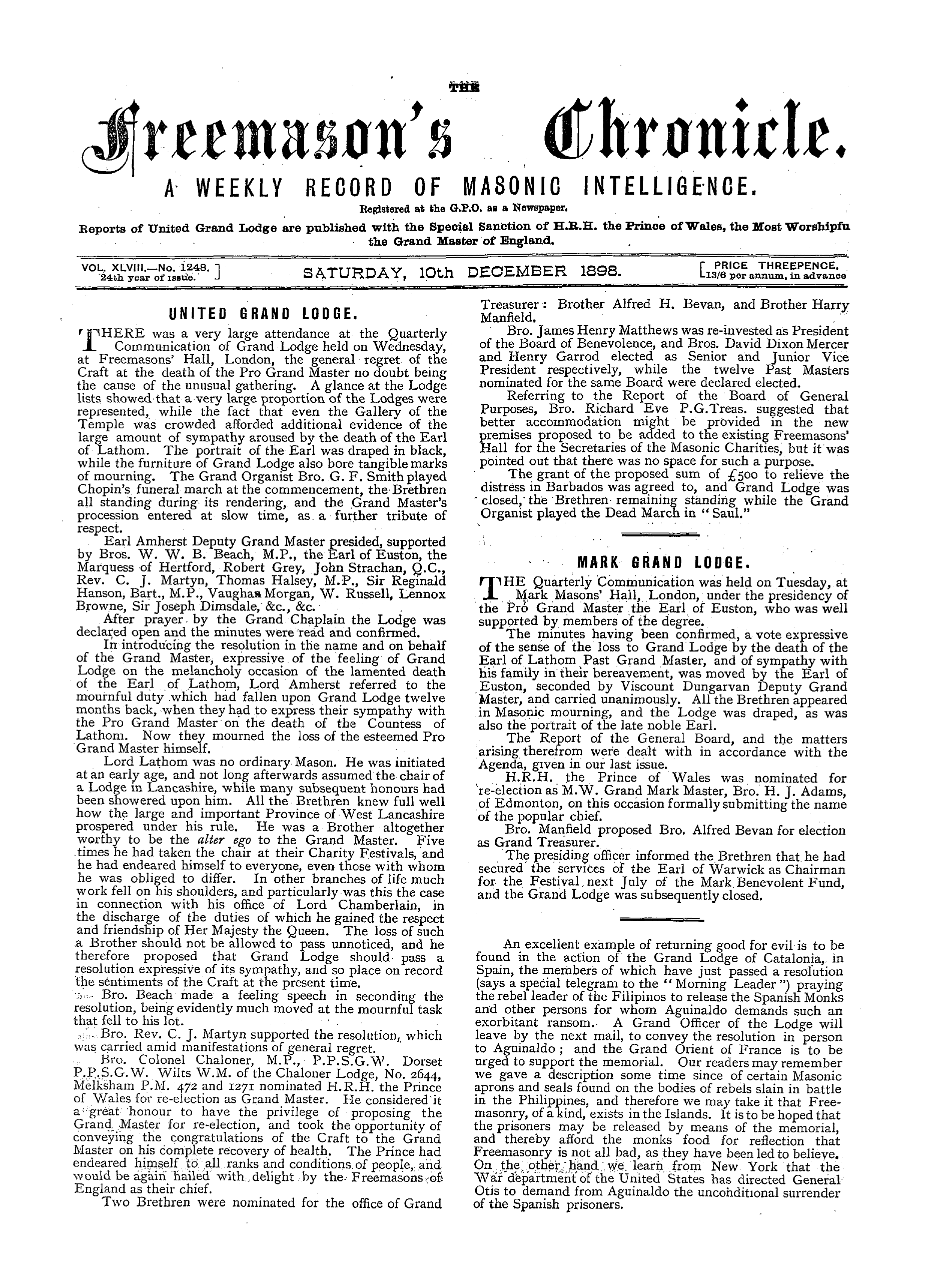 The Freemason's Chronicle