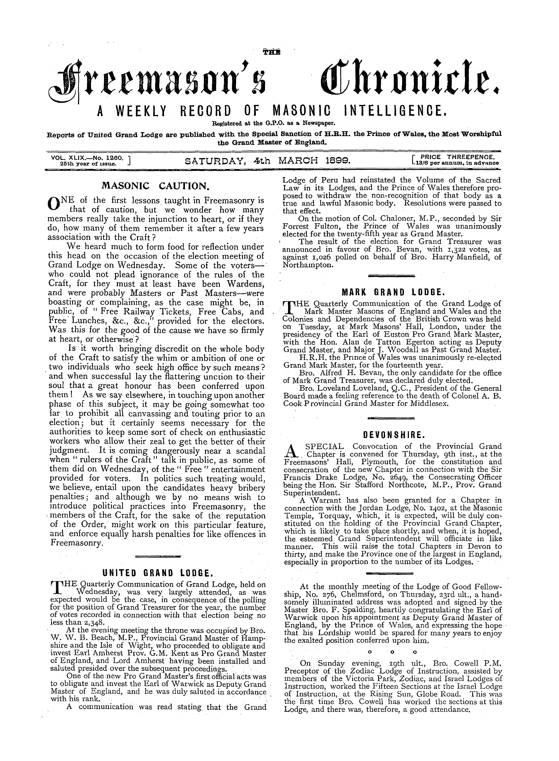 The Freemason's Chronicle
