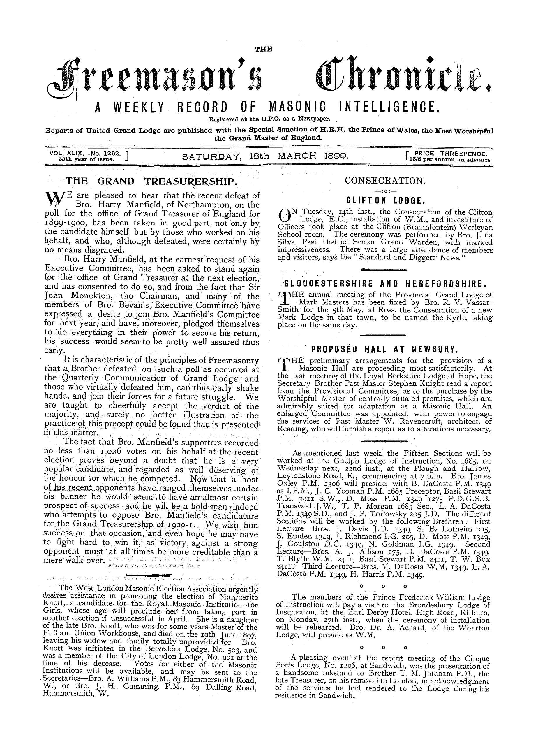 The Freemason's Chronicle