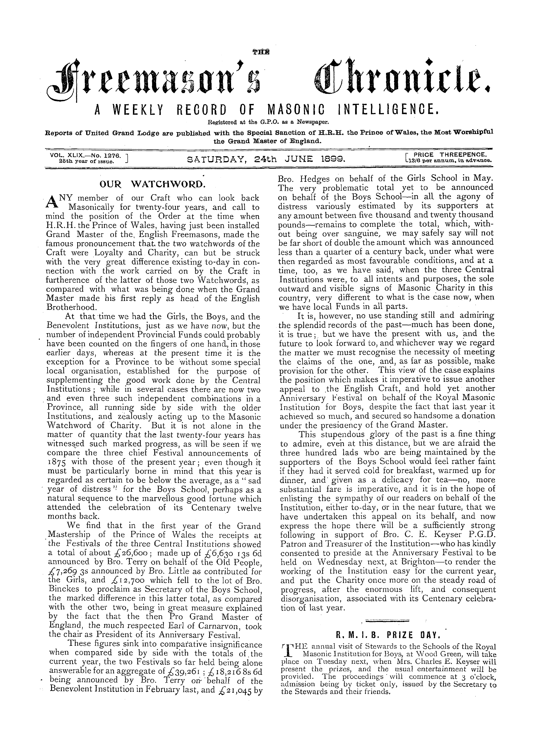 The Freemason's Chronicle