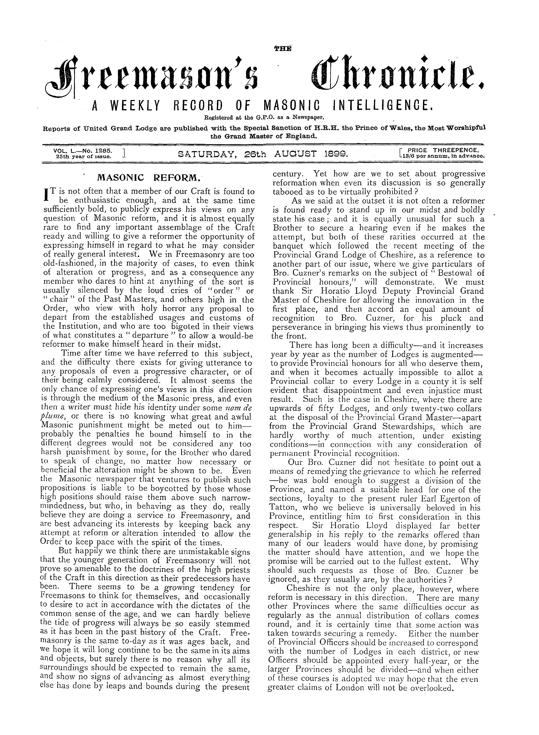 The Freemason's Chronicle