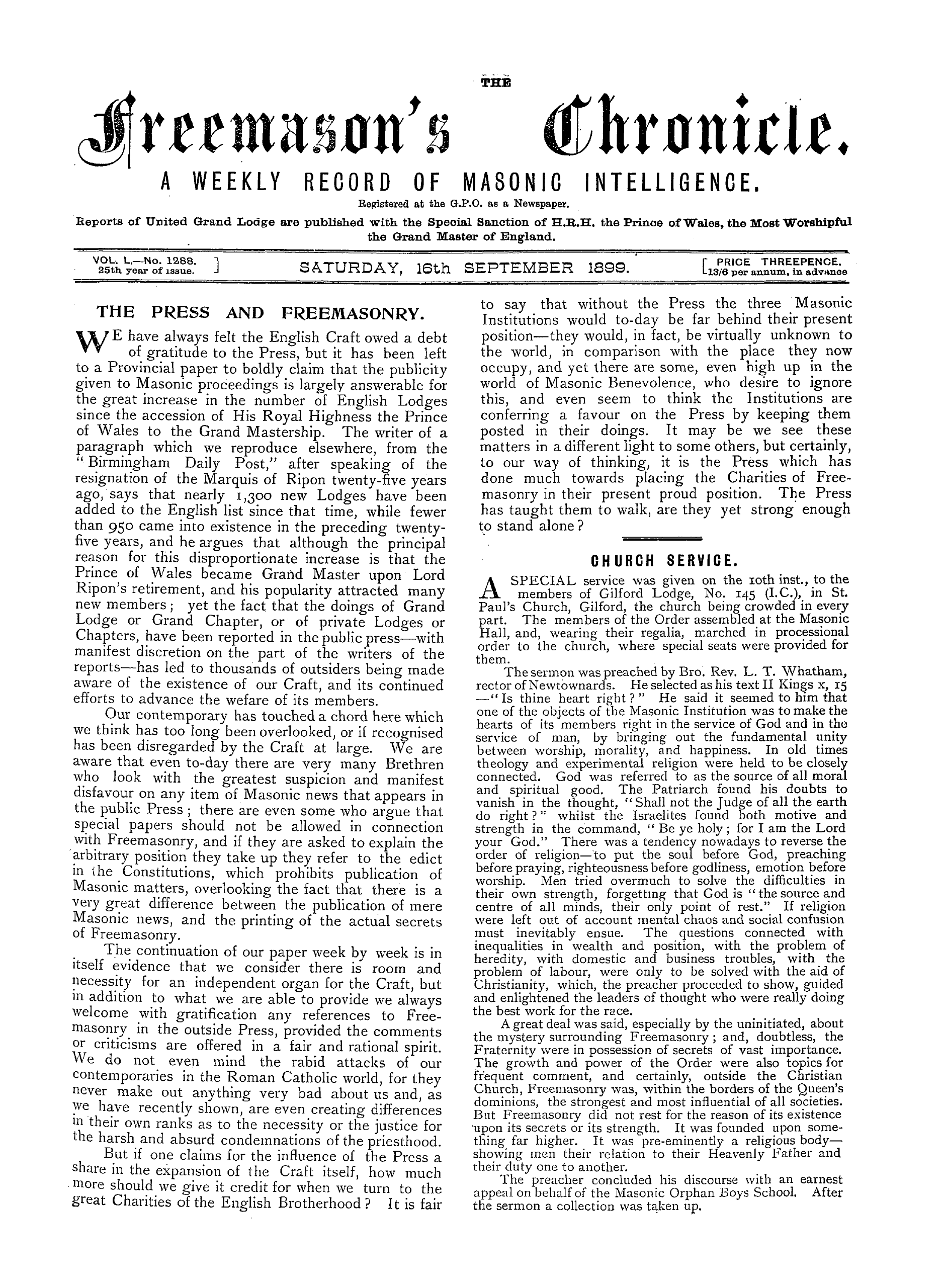 The Freemason's Chronicle