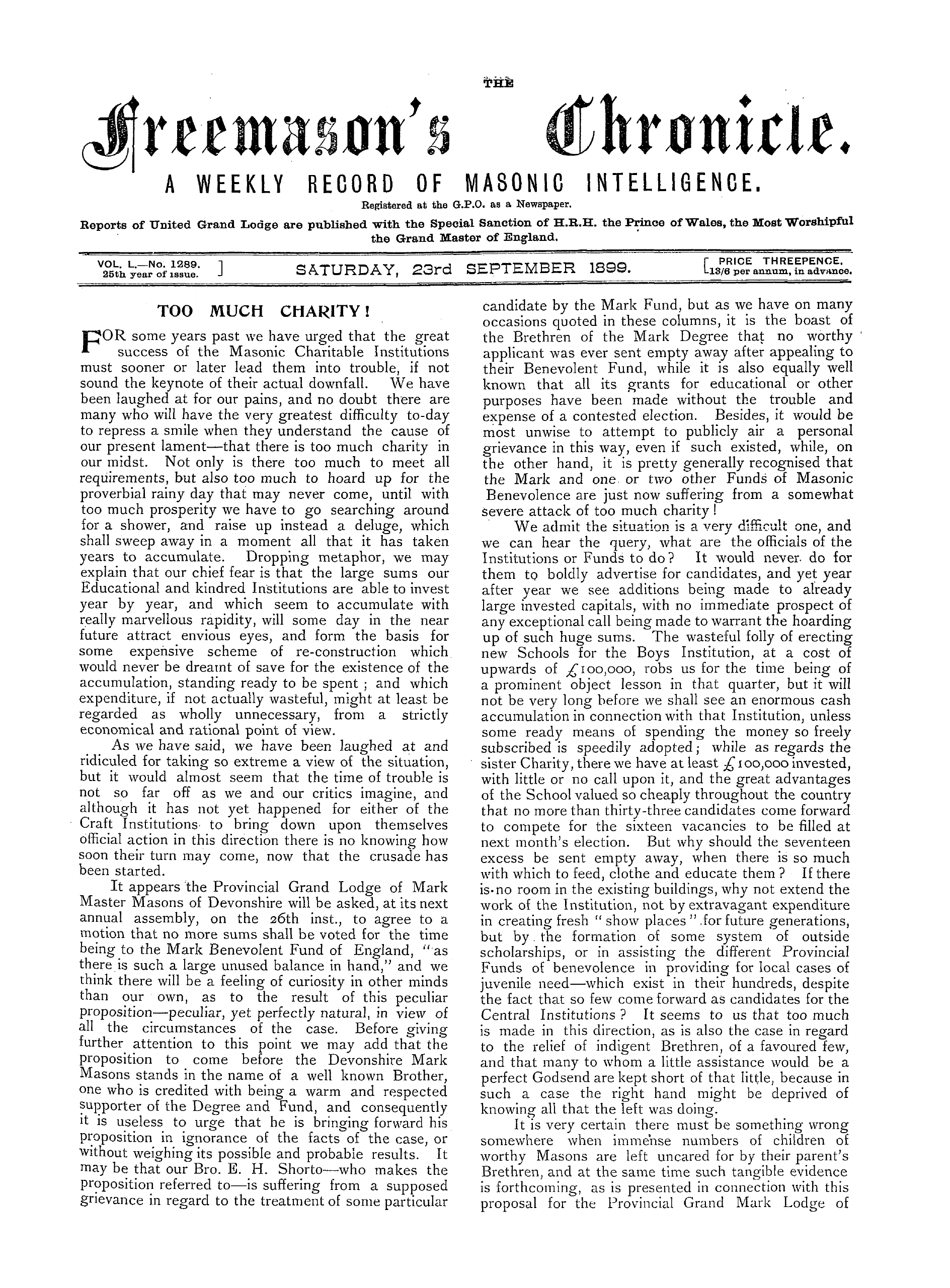 The Freemason's Chronicle