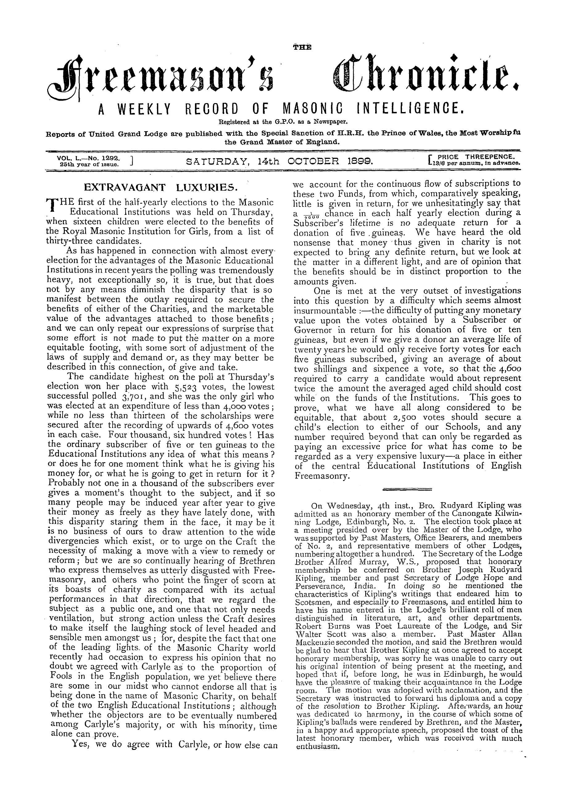 The Freemason's Chronicle