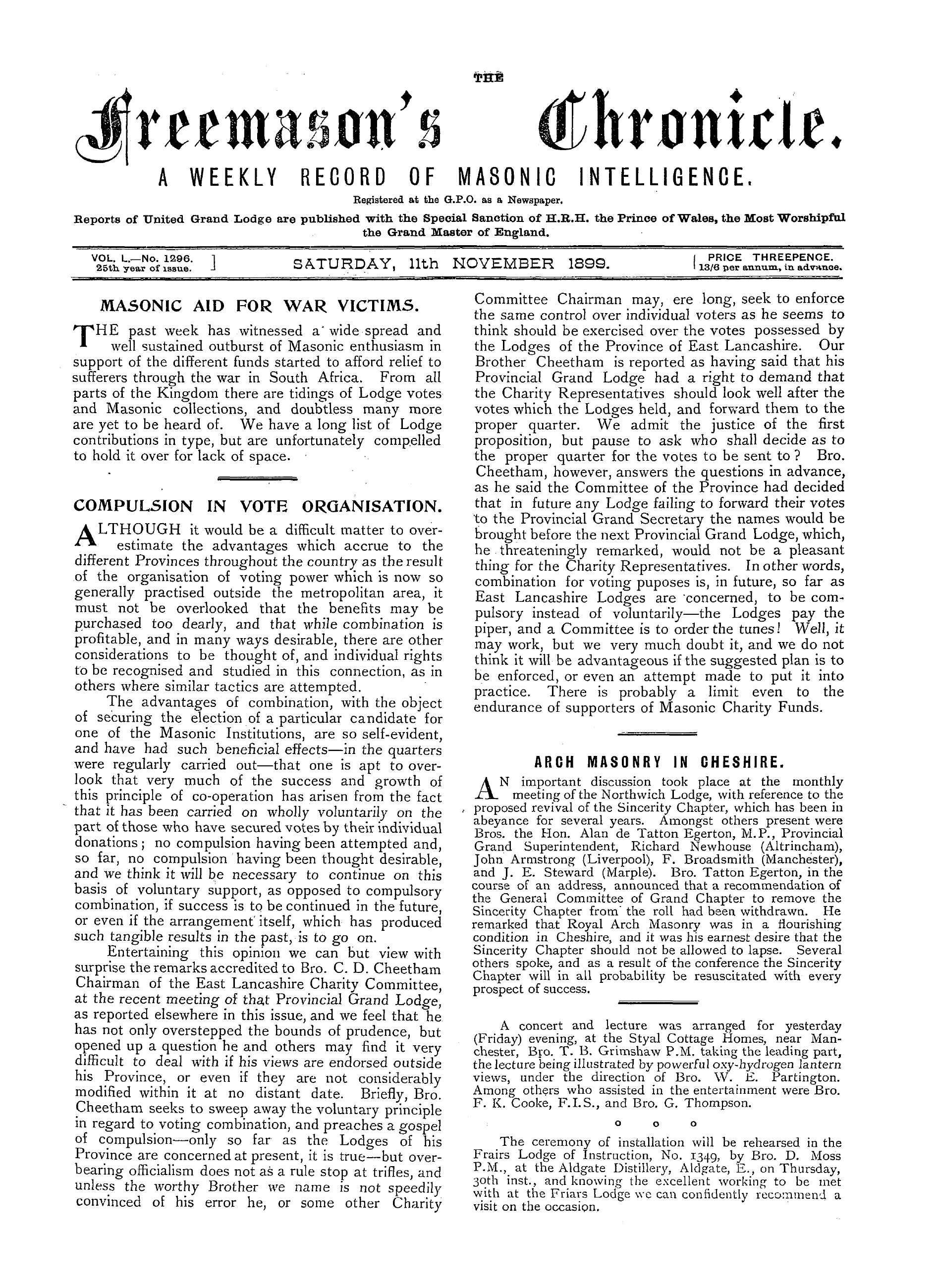 The Freemason's Chronicle