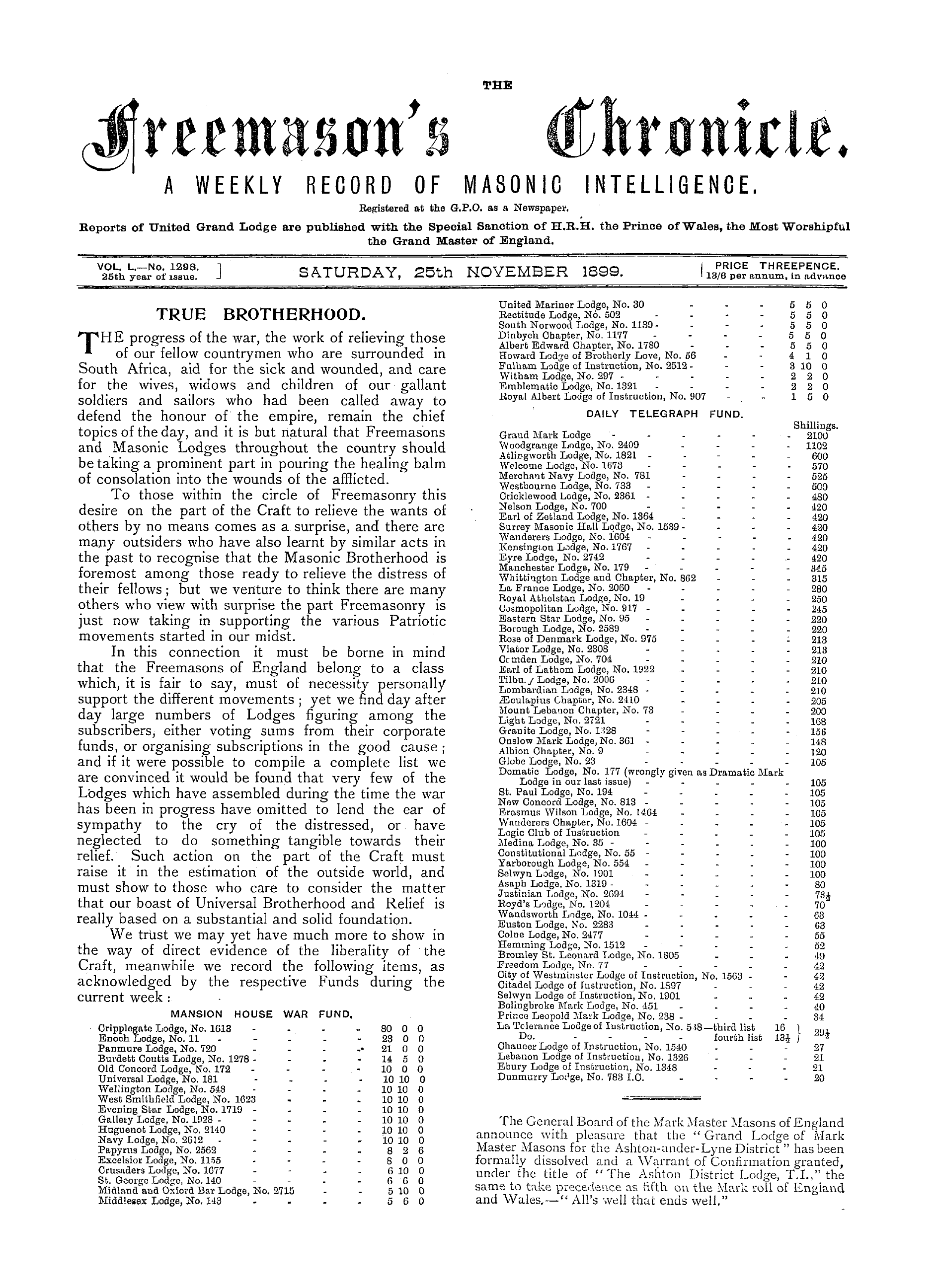 The Freemason's Chronicle