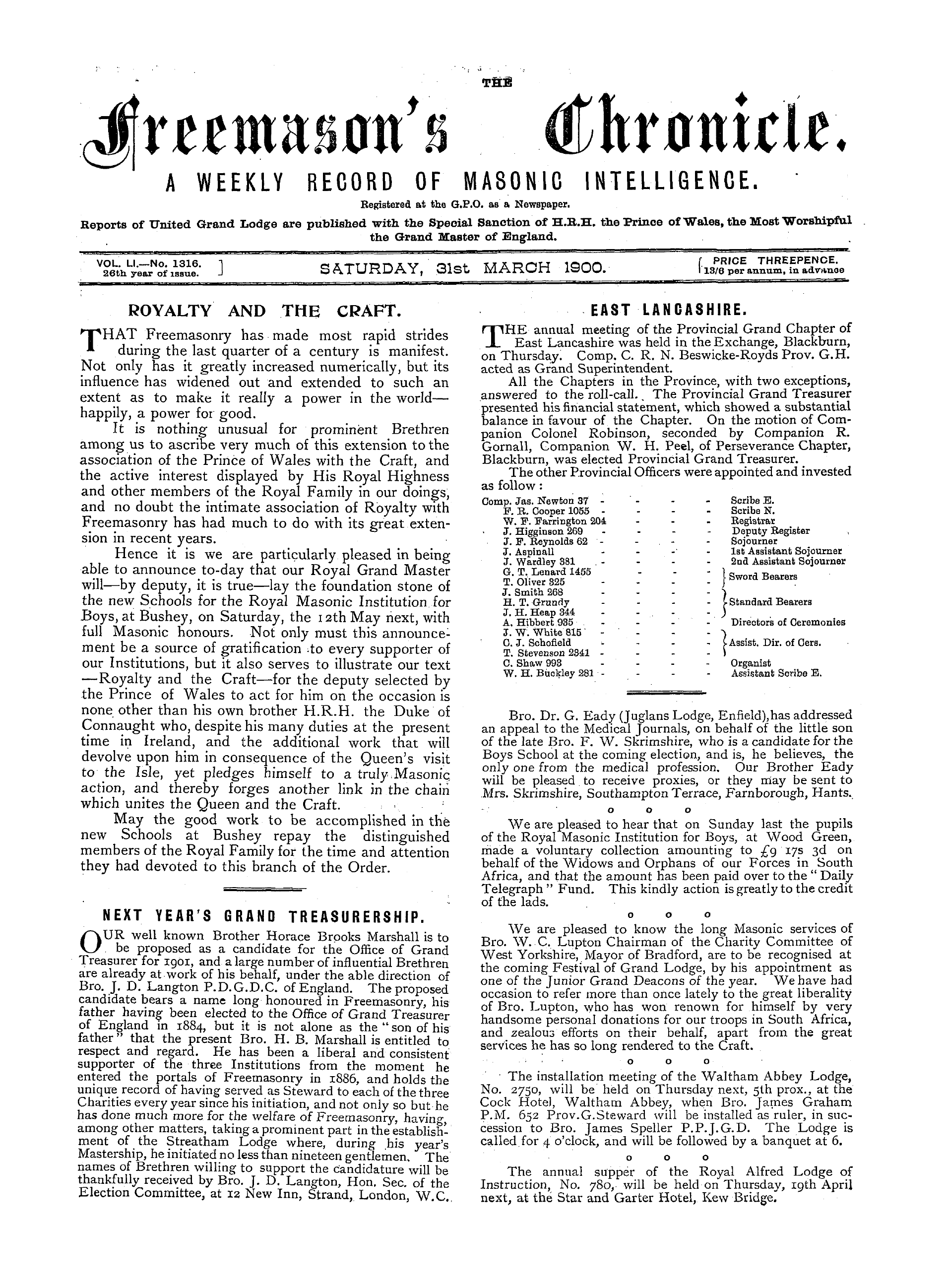 The Freemason's Chronicle