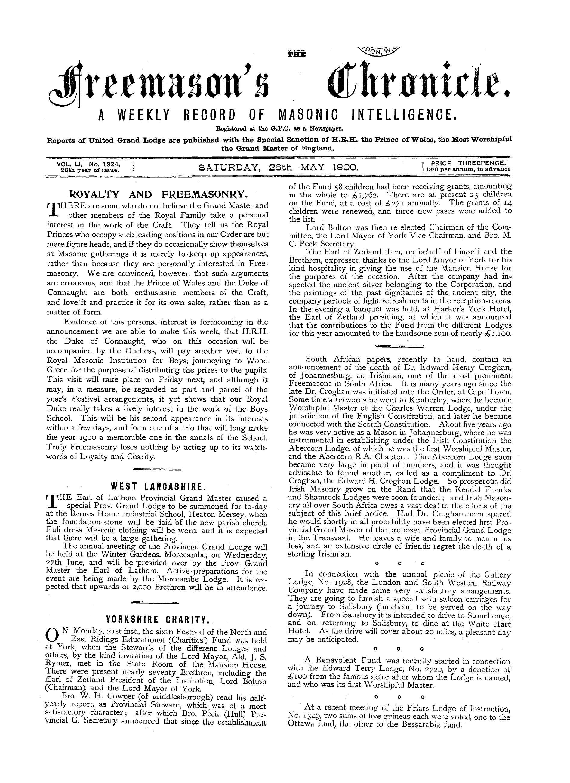 The Freemason's Chronicle
