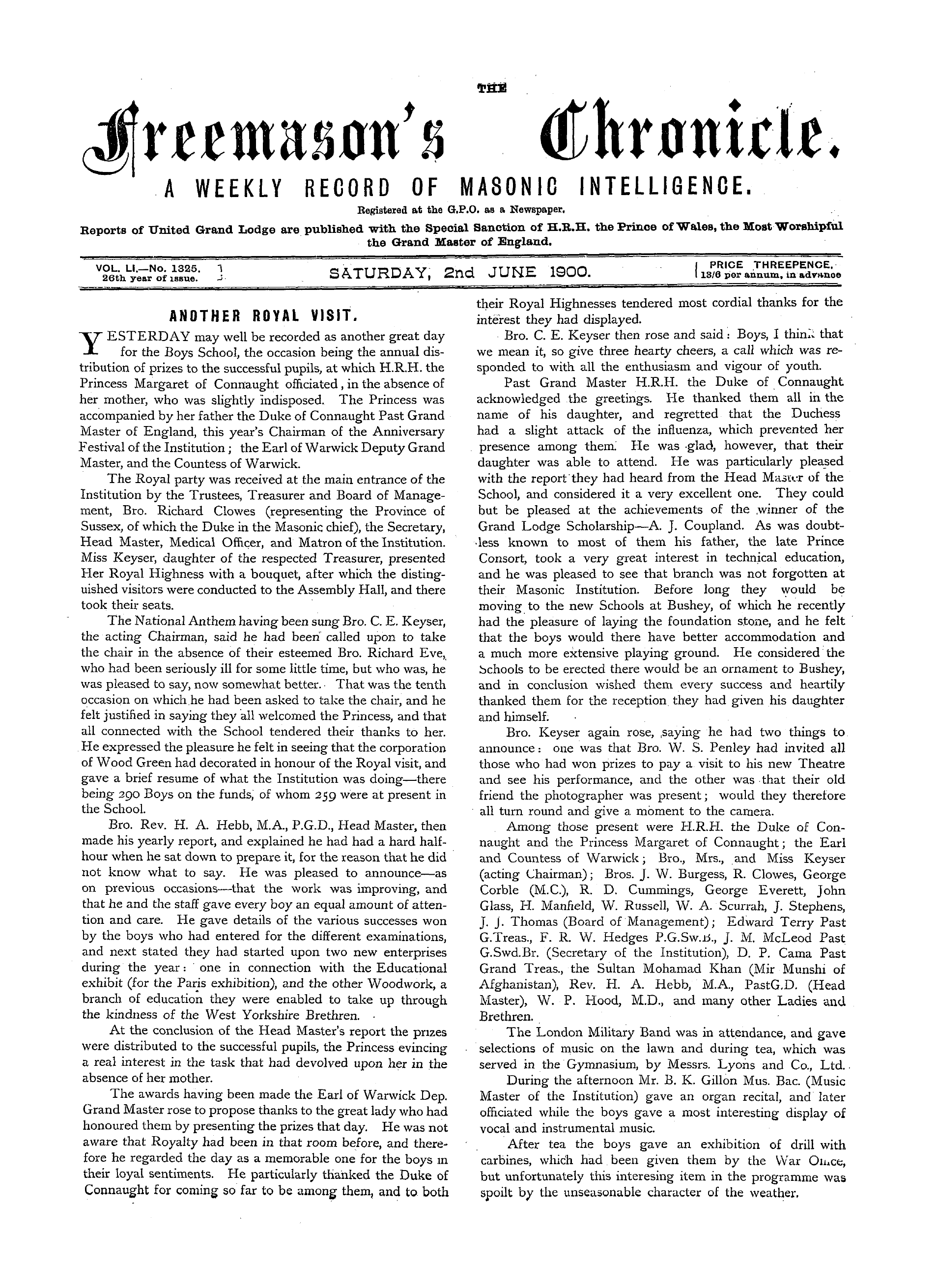 The Freemason's Chronicle