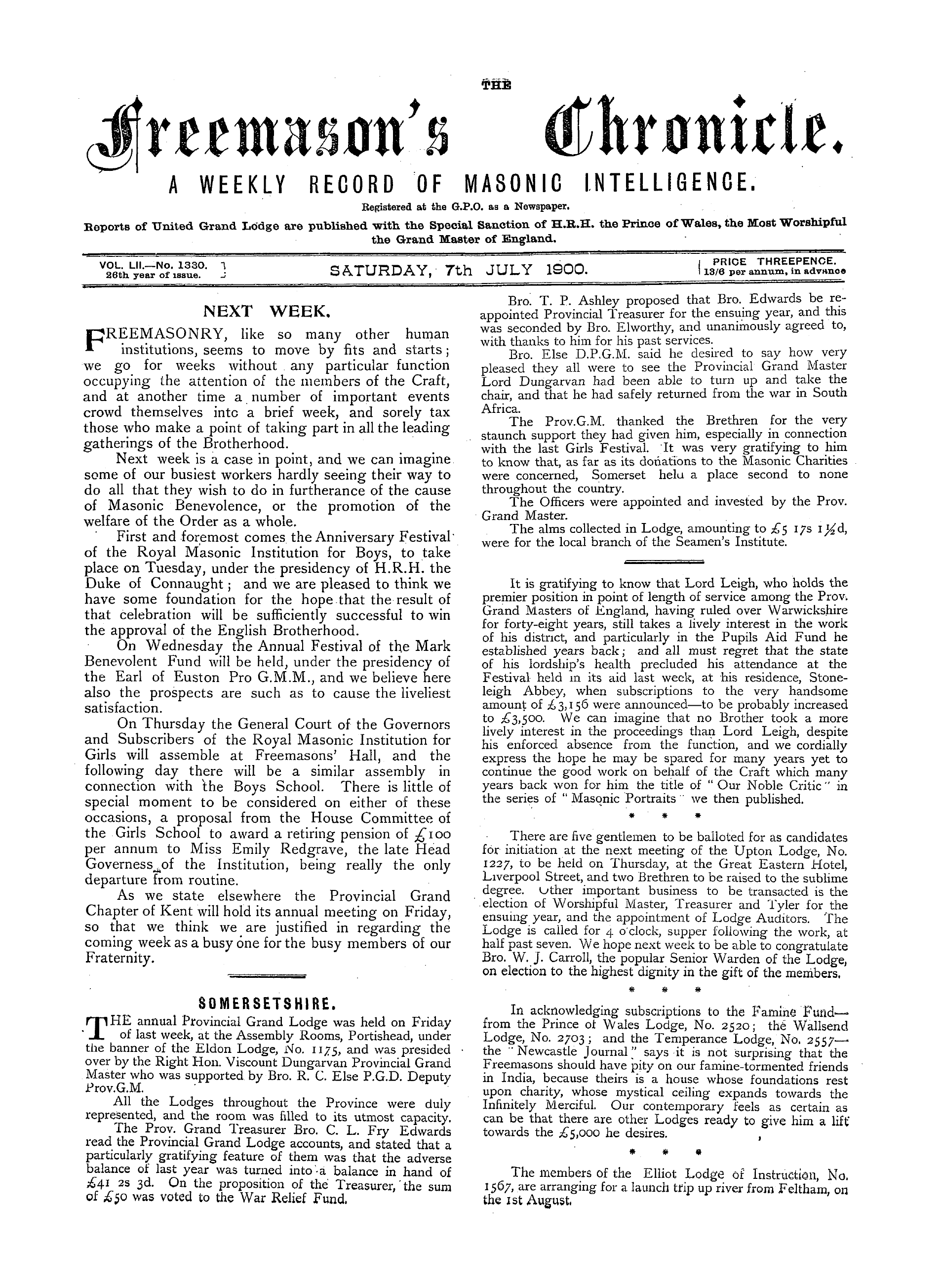 The Freemason's Chronicle