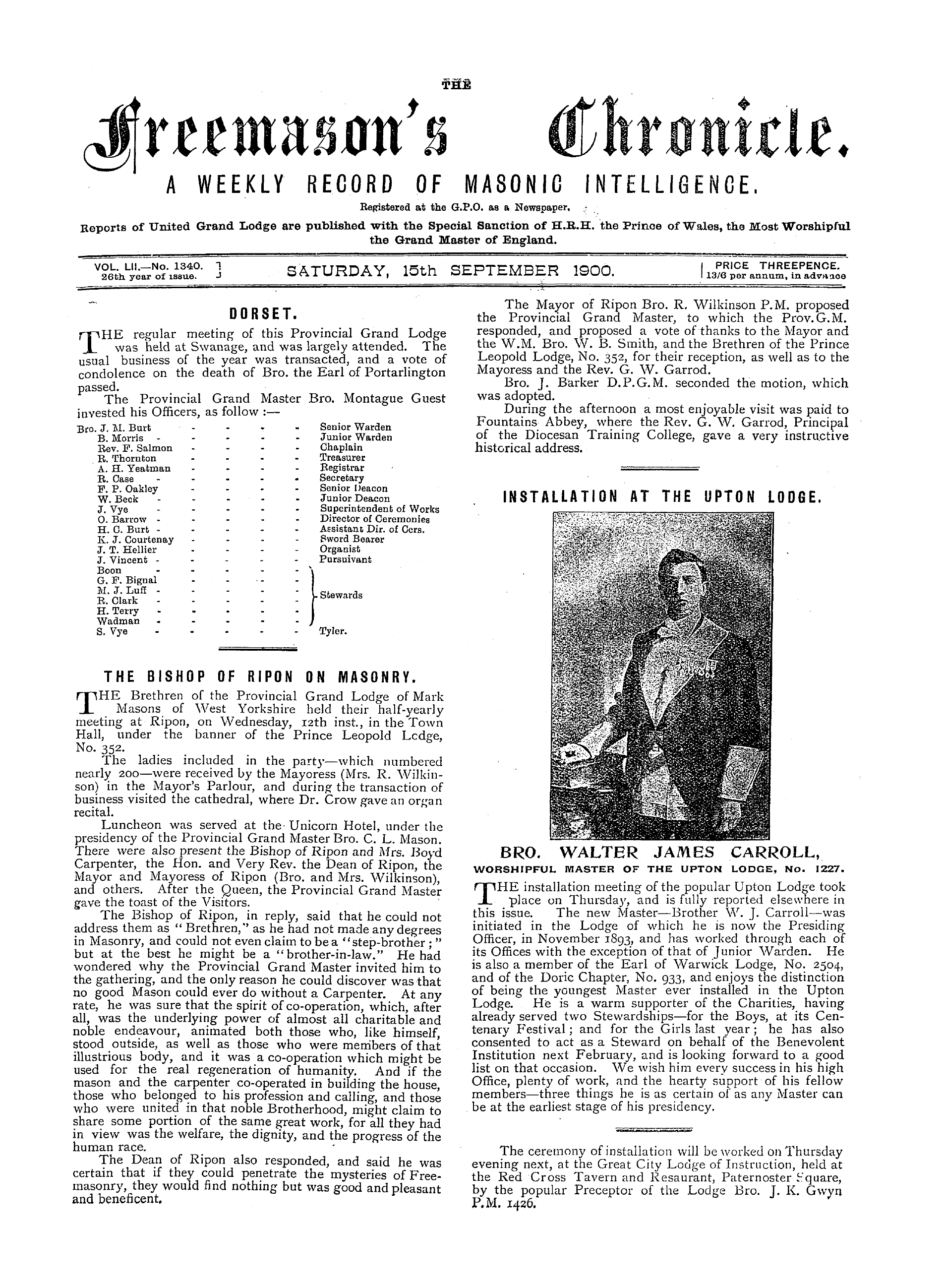 The Freemason's Chronicle