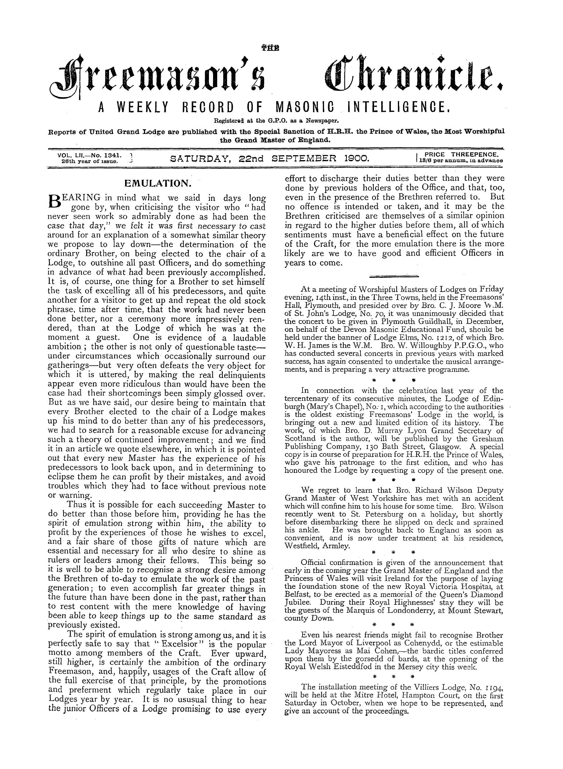 The Freemason's Chronicle