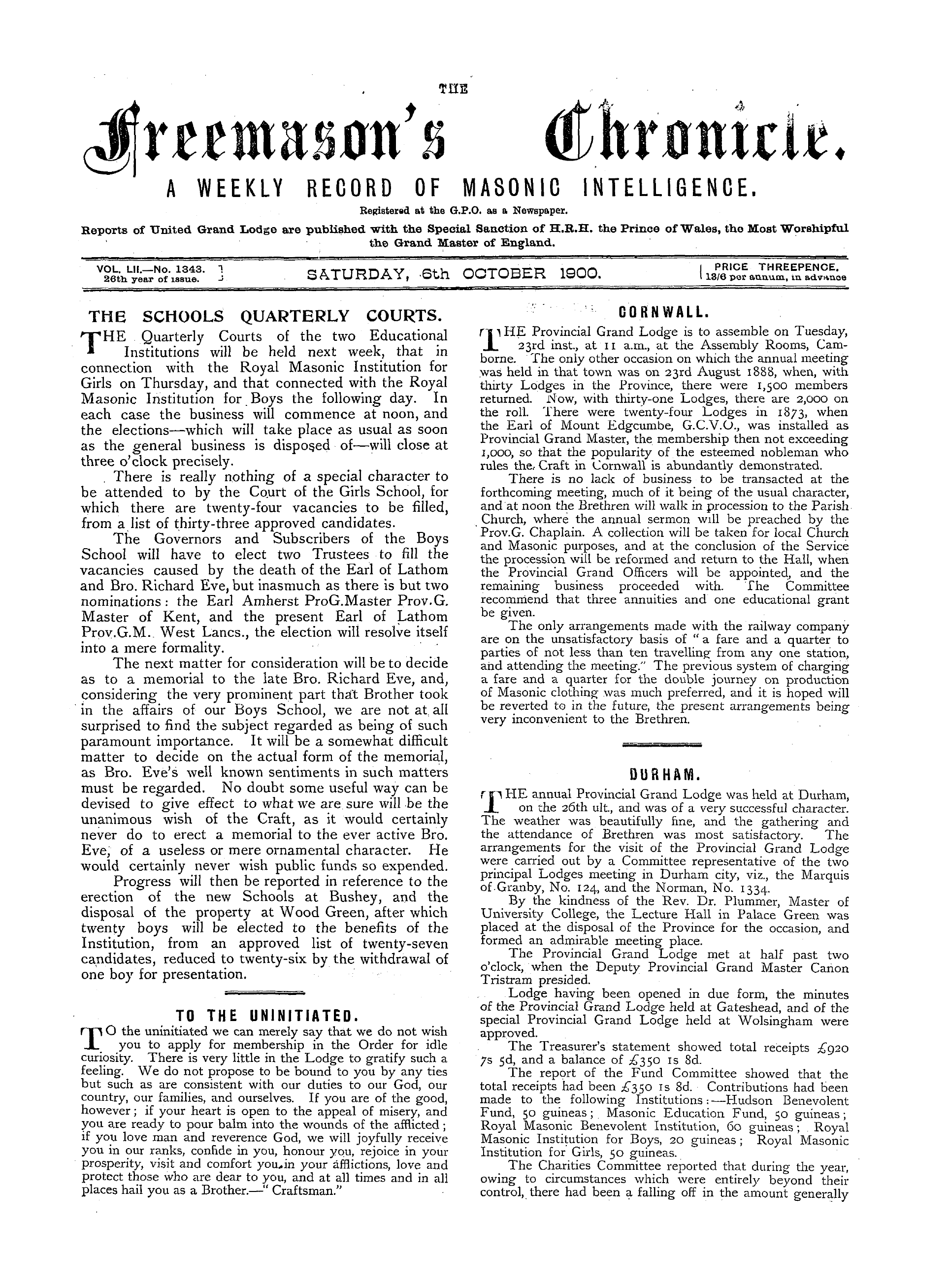 The Freemason's Chronicle