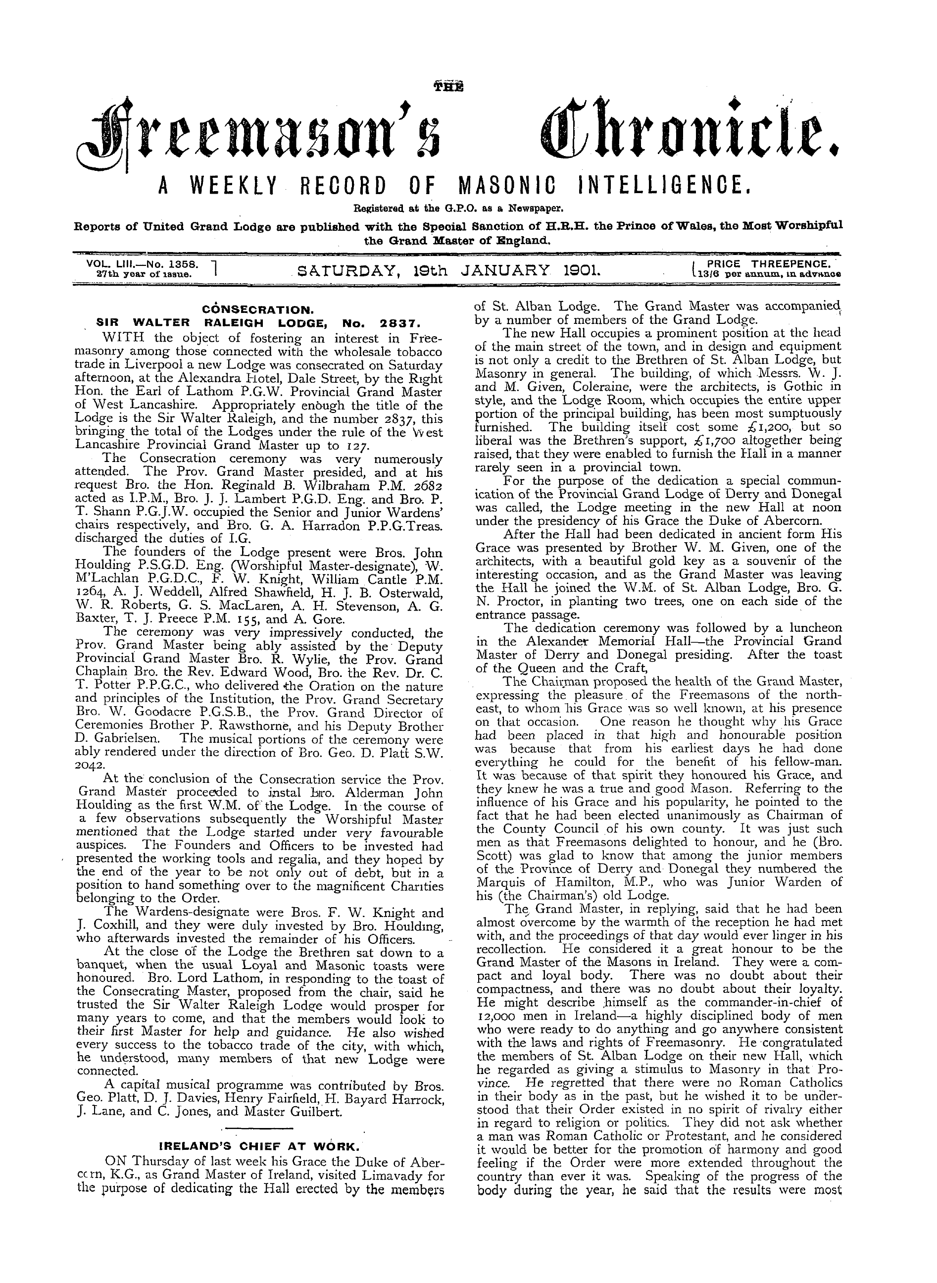 The Freemason's Chronicle