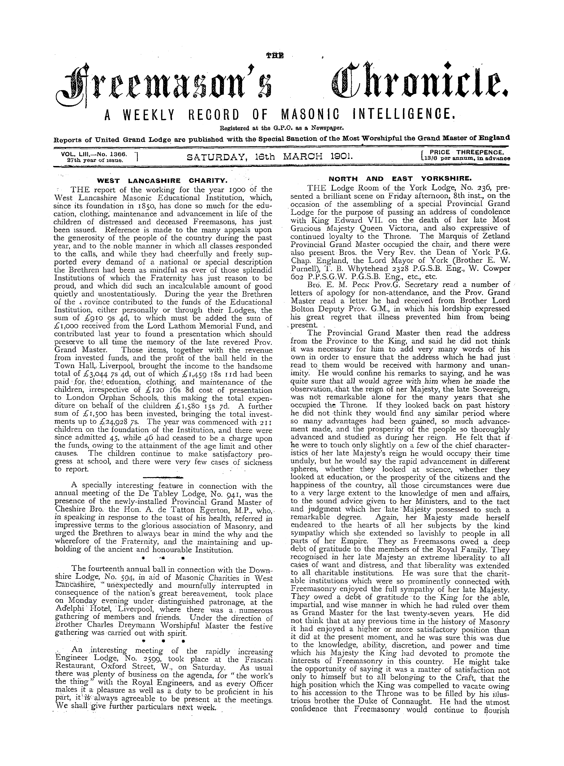 The Freemason's Chronicle