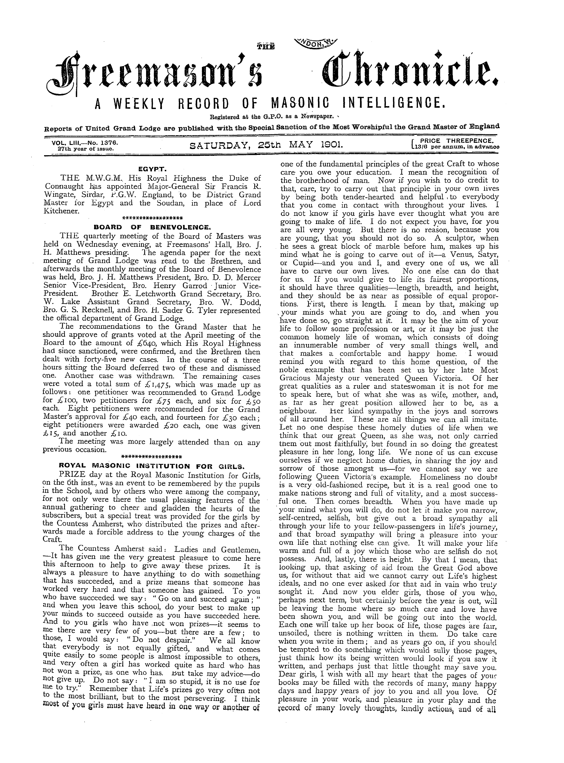 The Freemason's Chronicle