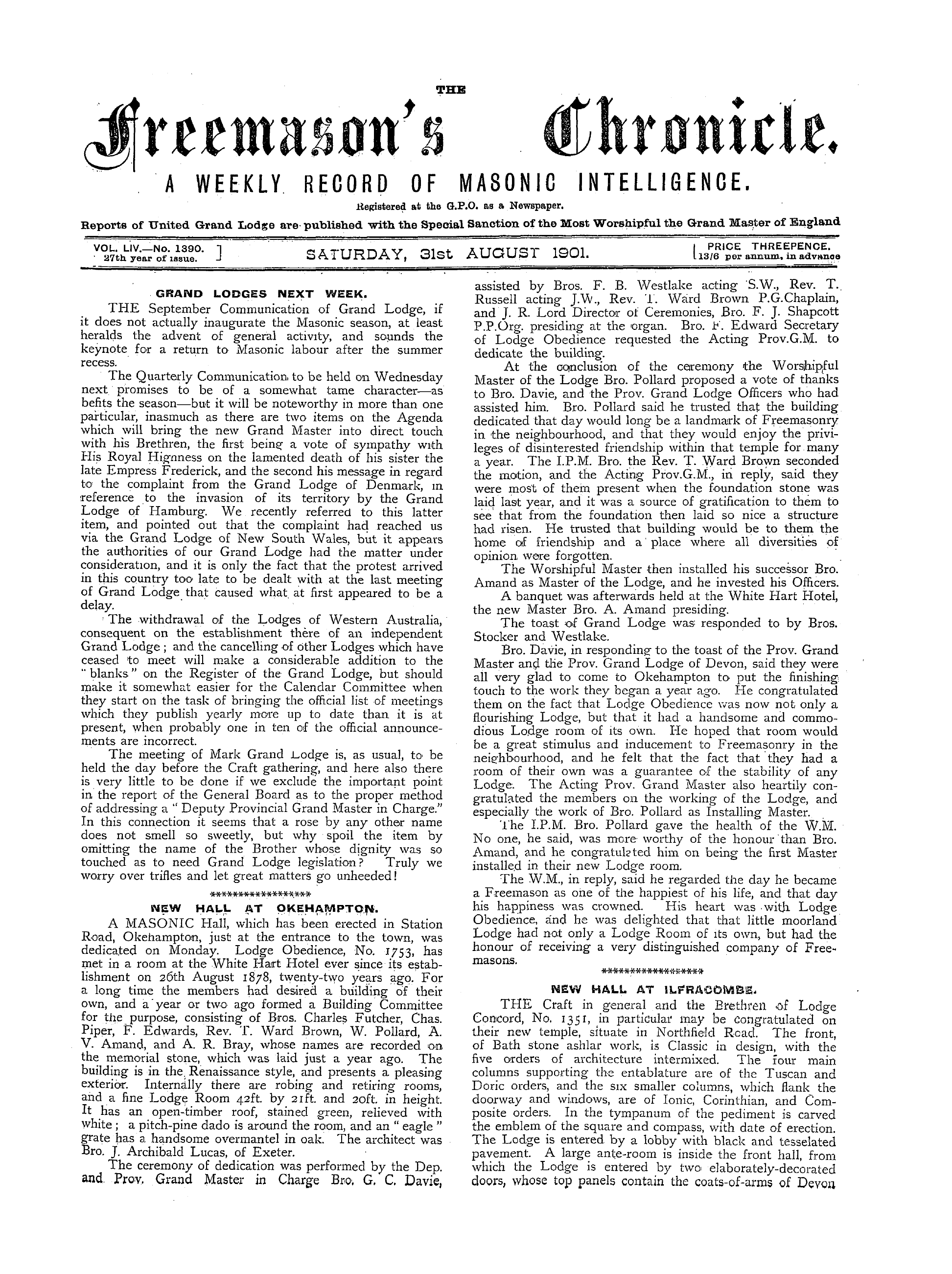 The Freemason's Chronicle