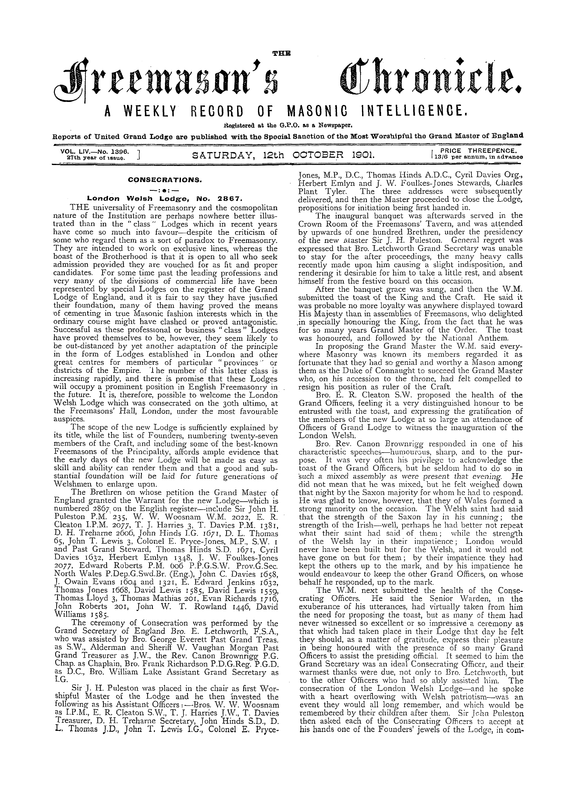The Freemason's Chronicle