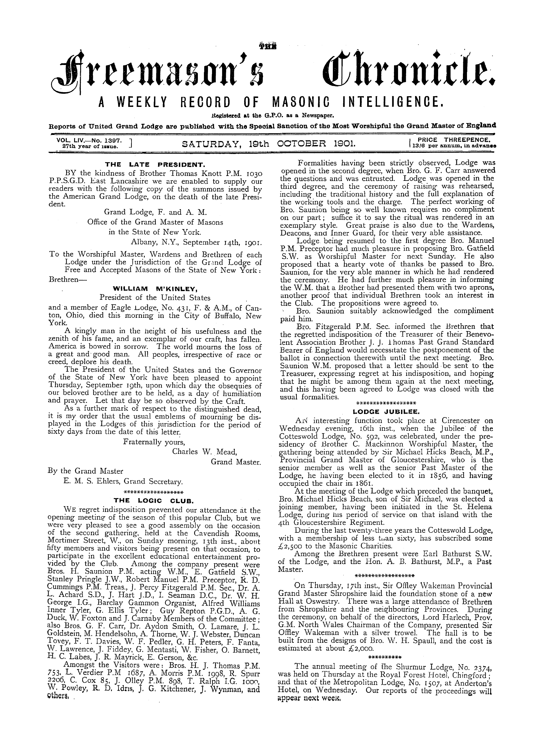 The Freemason's Chronicle