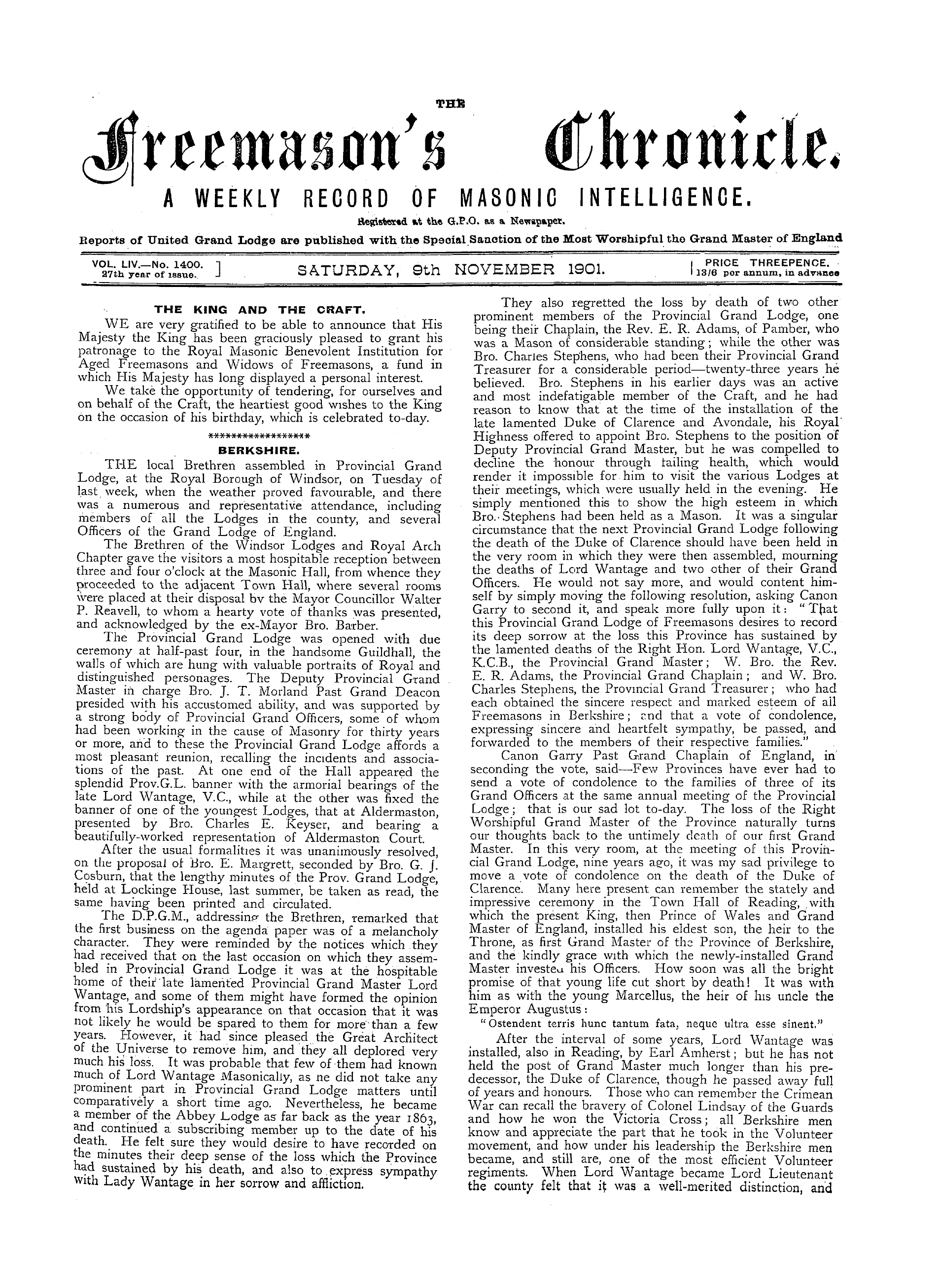 The Freemason's Chronicle