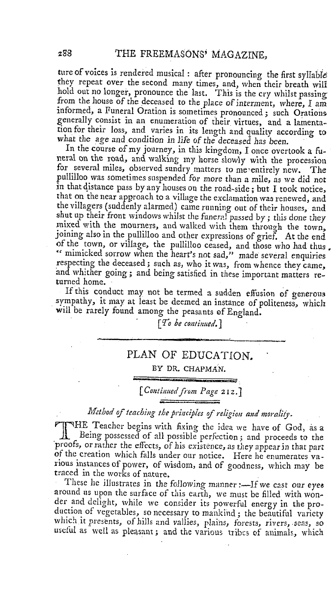 The Freemasons' Magazine: 1794-04-01 - Account Of A Tour To Killarney, &C.