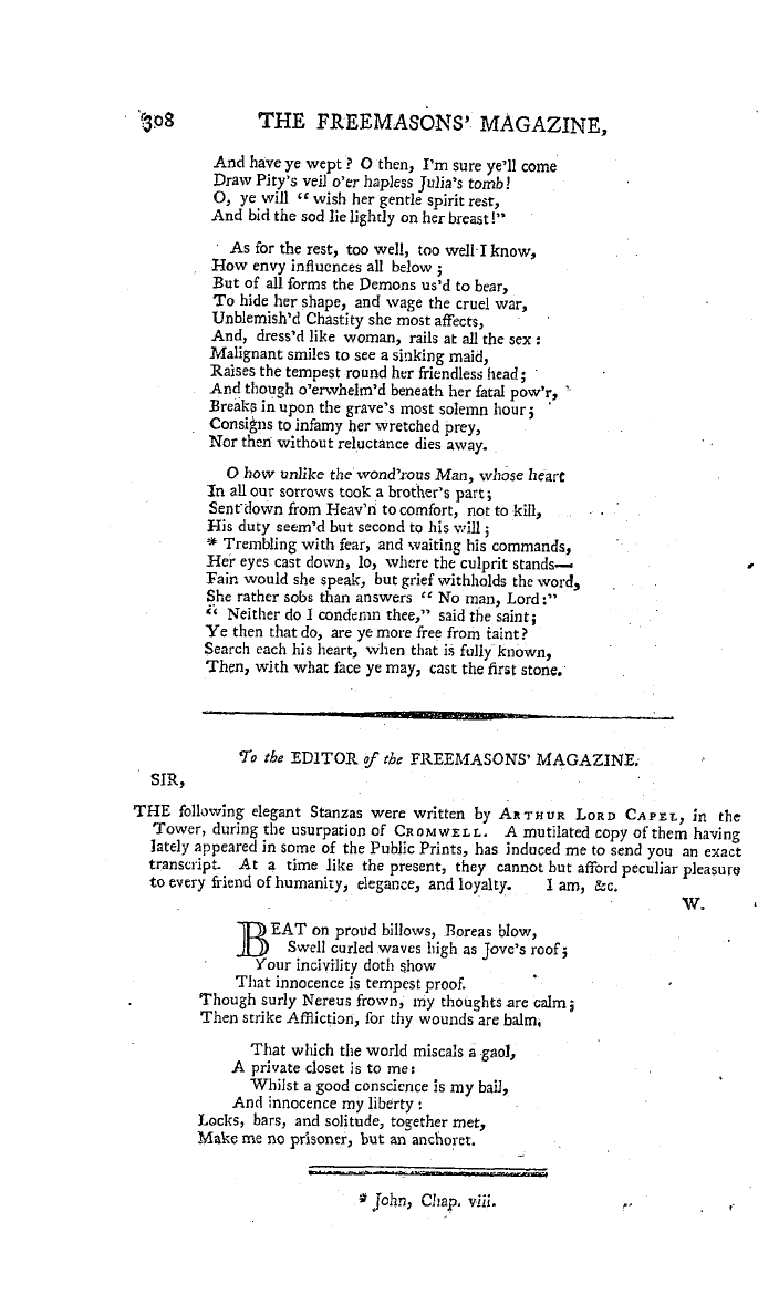 The Freemasons' Magazine: 1794-04-01 - Ar07100