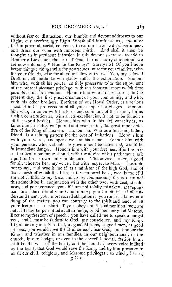 The Freemasons' Magazine: 1794-12-01 - A Sermon Preached At The Anniversary Grand Provincial Meeting Of Free And Accepted Masons, At West Mailing, In Kent , May 19, 1794.