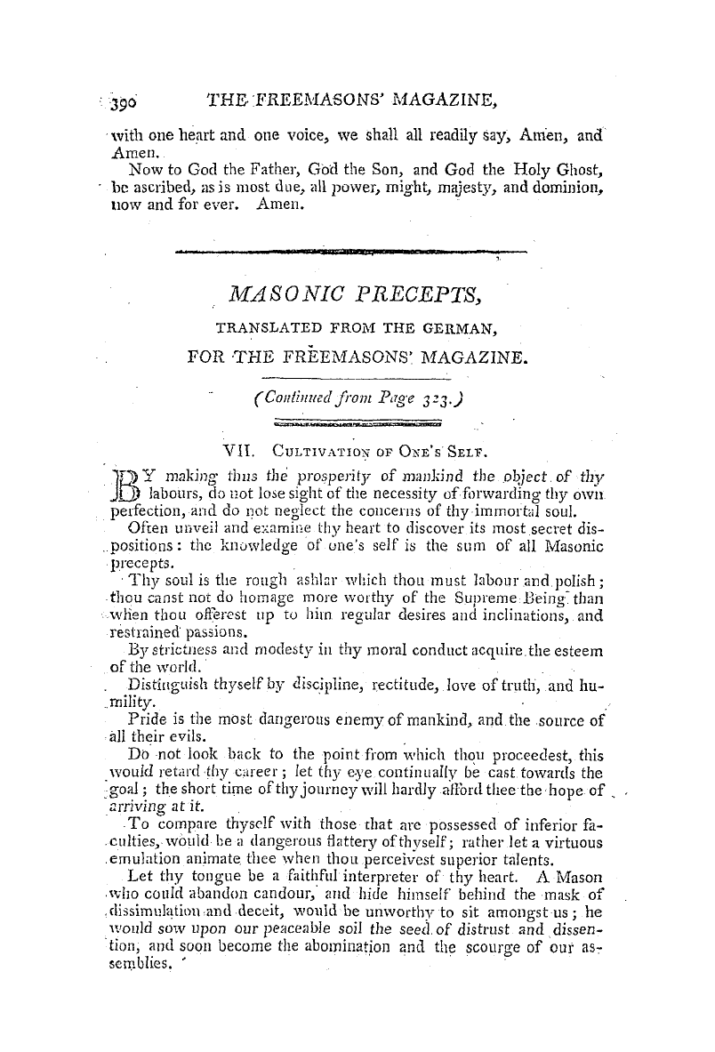 The Freemasons' Magazine: 1794-12-01 - A Sermon Preached At The Anniversary Grand Provincial Meeting Of Free And Accepted Masons, At West Mailing, In Kent , May 19, 1794.